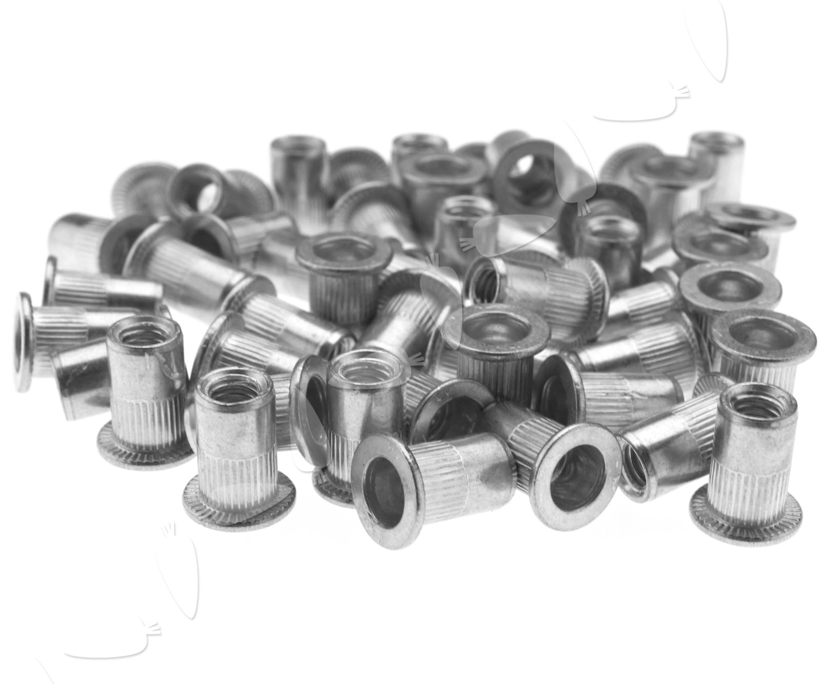 50pcs M4/M5/M6 Flange Nutserts 304 A2 Stainless Rivet Nut Rivnut