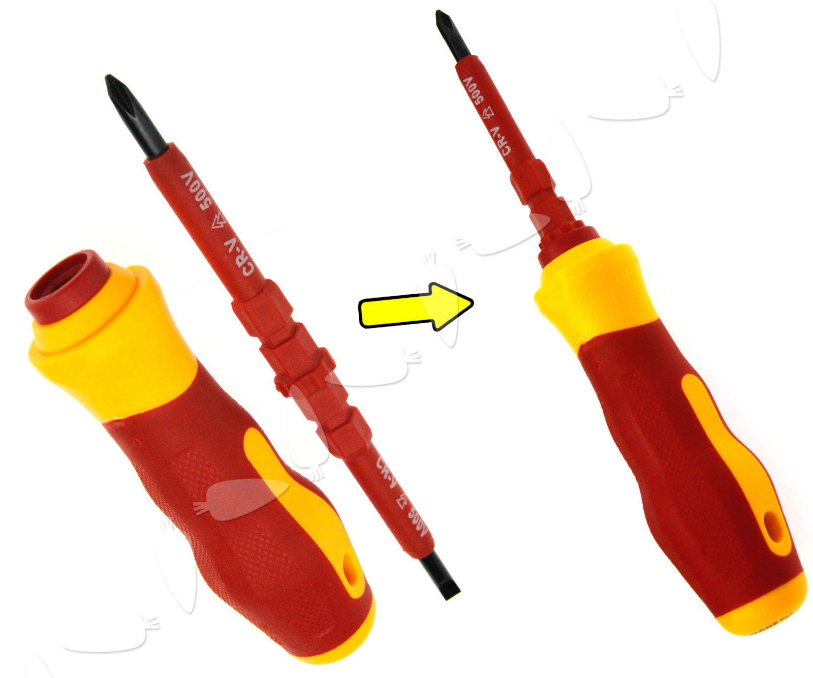 WH One Handle 7pcs Insulated Electrical Hand Screwdriver Tool