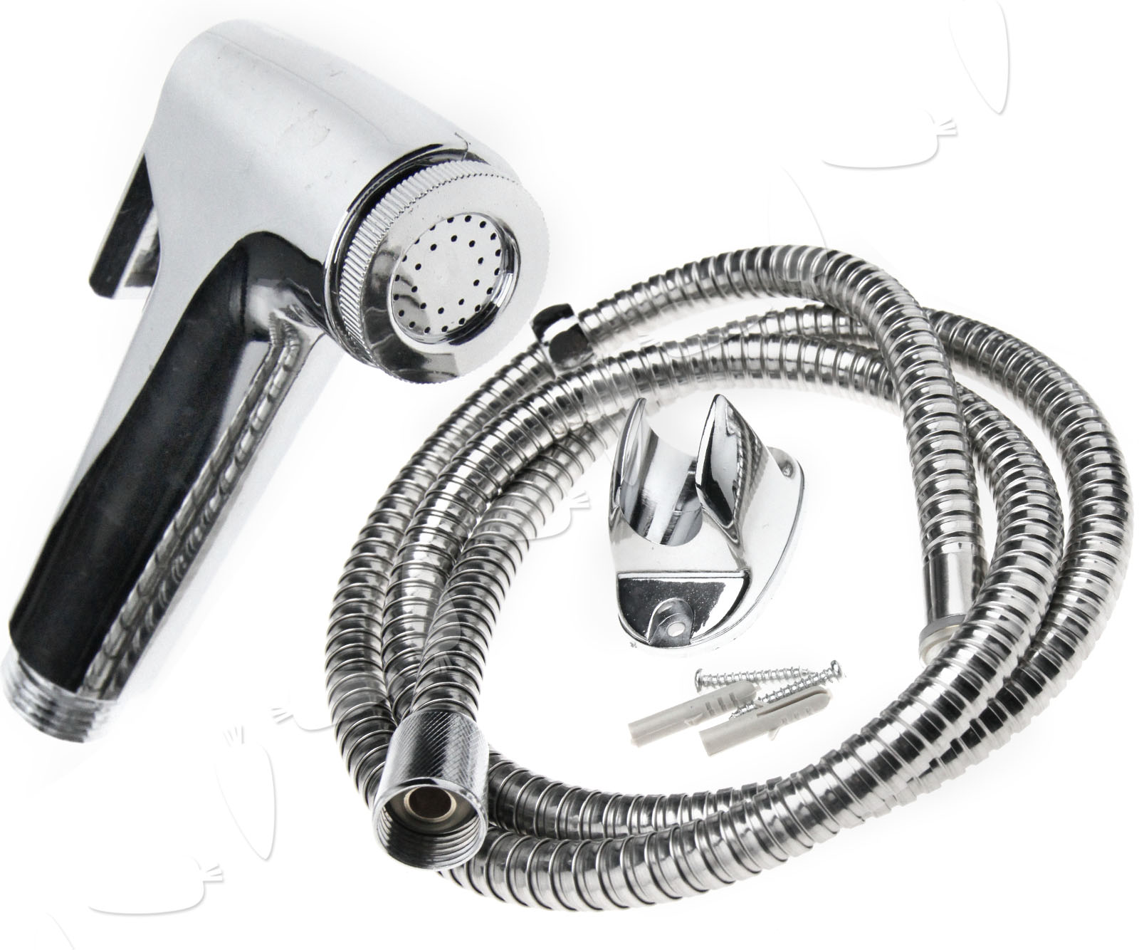 BIDET SHATTAF DOUCHE Spray Chrome Hygienic Toilet Shower Head Hose Set