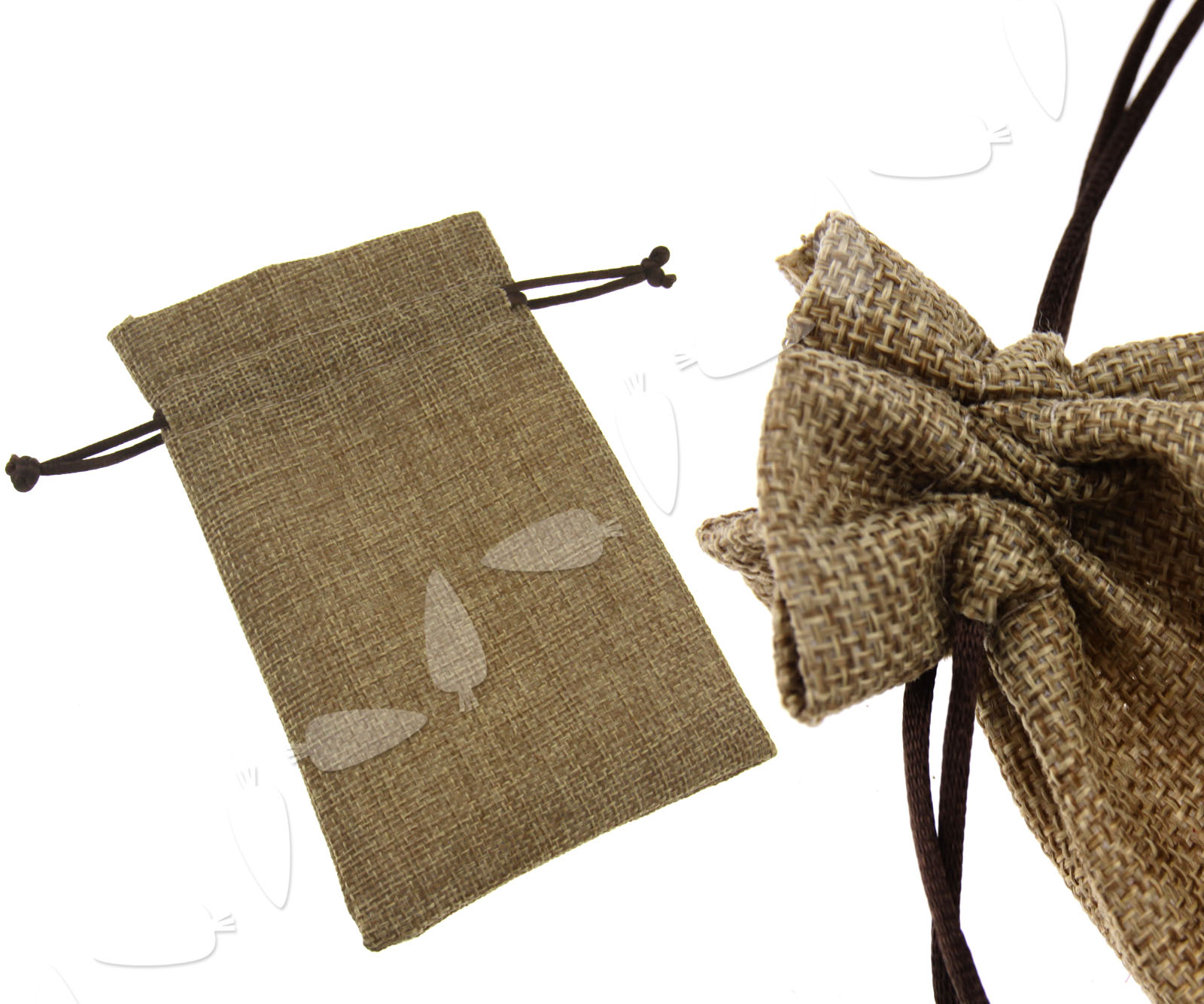 10PCS Mini Hessian Bags Rustic Burlap Favor Wedding Gift Drawstring