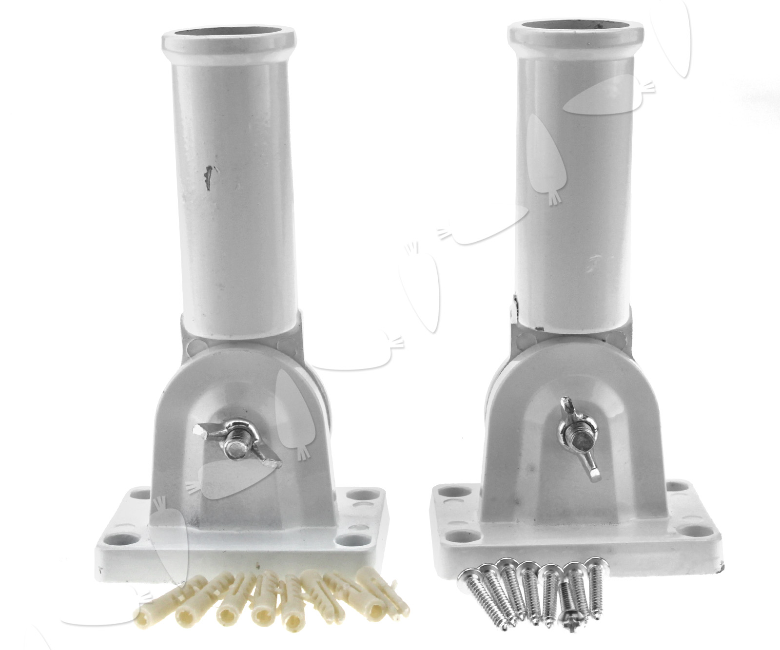 2 x Adjustable Wall Mount Flag Pole Holder Bracket For Flags 30mm