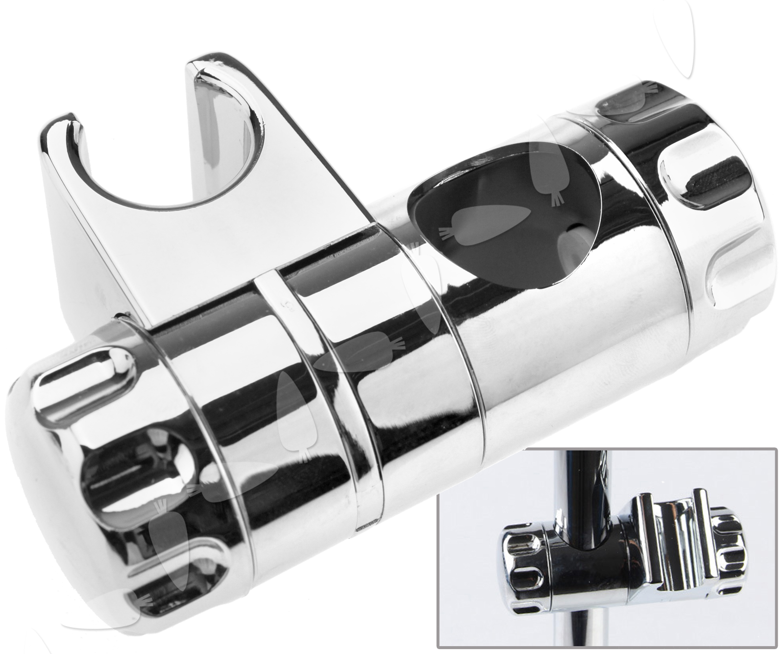 Bathroom Chrom Plated Shower Head Holder 25mm Adjuster Bracket Wall