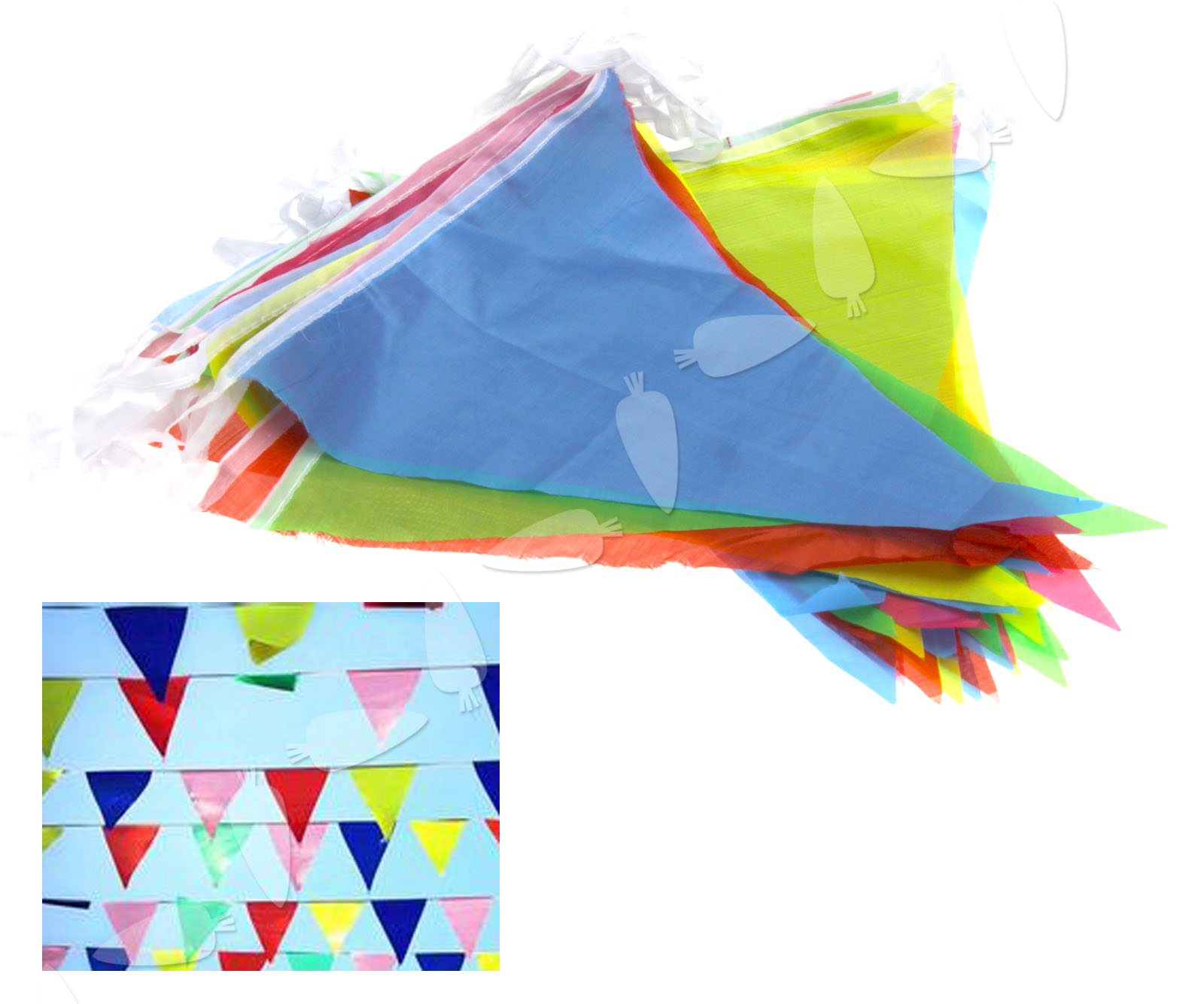 2PCS 10m Nylon Fabric Pennant Bunting Flags Colorful Banner 24 Flags 702921719039 eBay