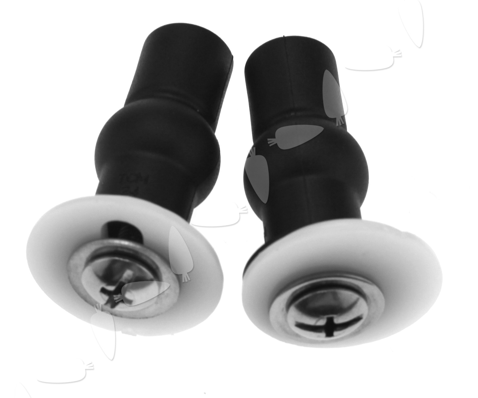 Pair Of Top Toilet Cover Lid Seat Fixings WC Blind Hole Fitting Black