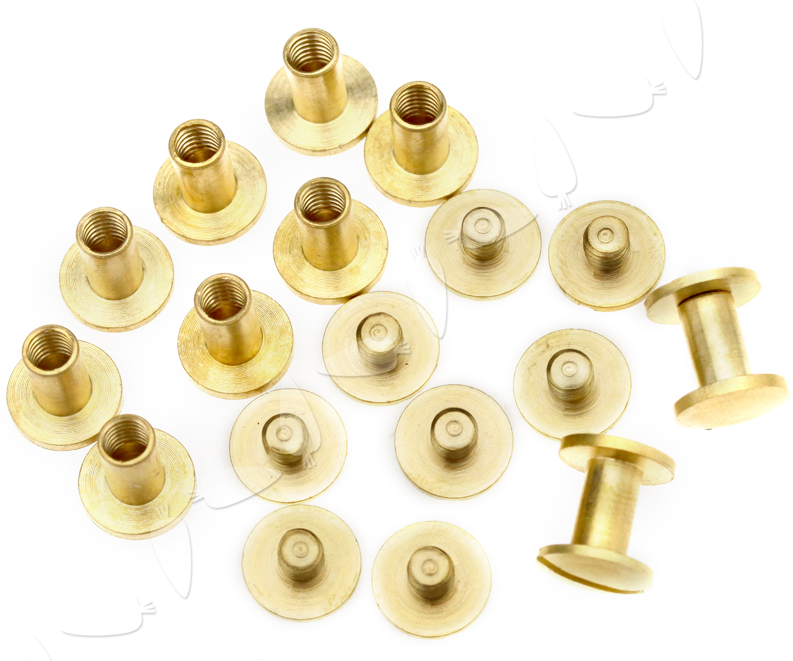 10Paar 4/6/8x4.5mm Gürtelschrauben Buchschrauben Buch Gürtel Schrauben 