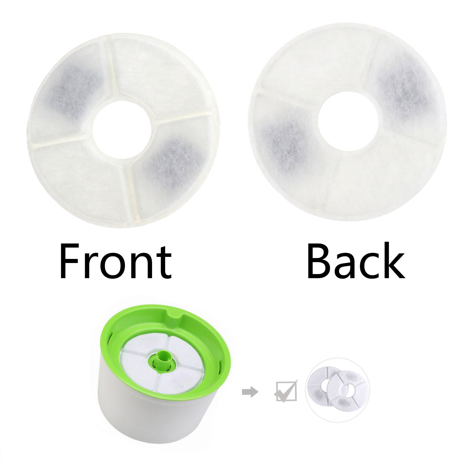 Pet Water Fountain Replacement Filters for Dogs Cats Drinking Flower 4