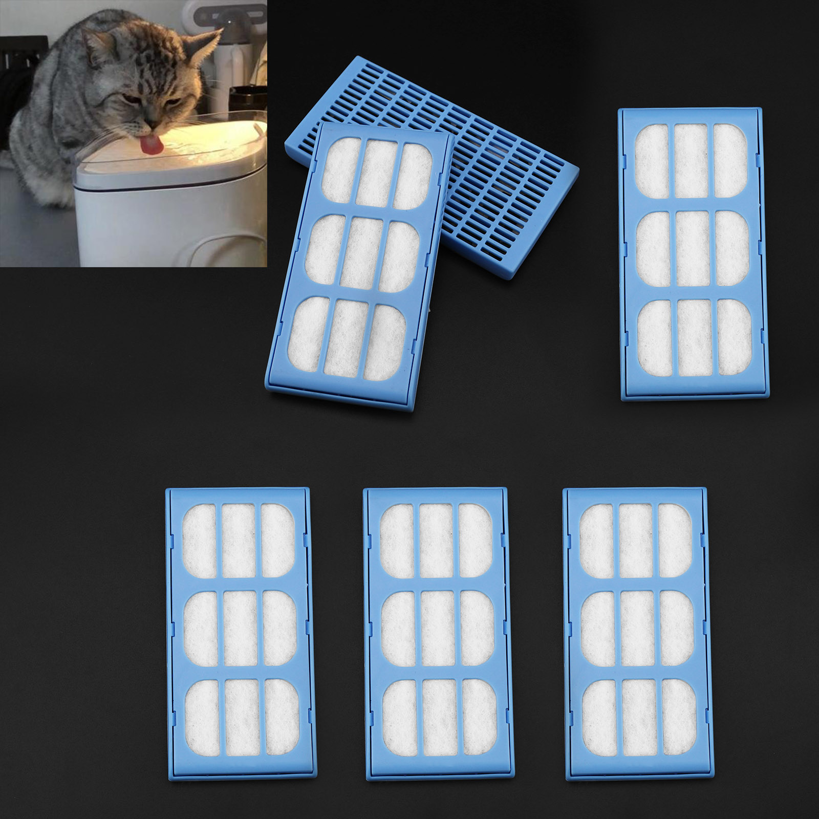 6 Pack Replacement Water Filter Cartridges For Cat Mate & Dog Mate