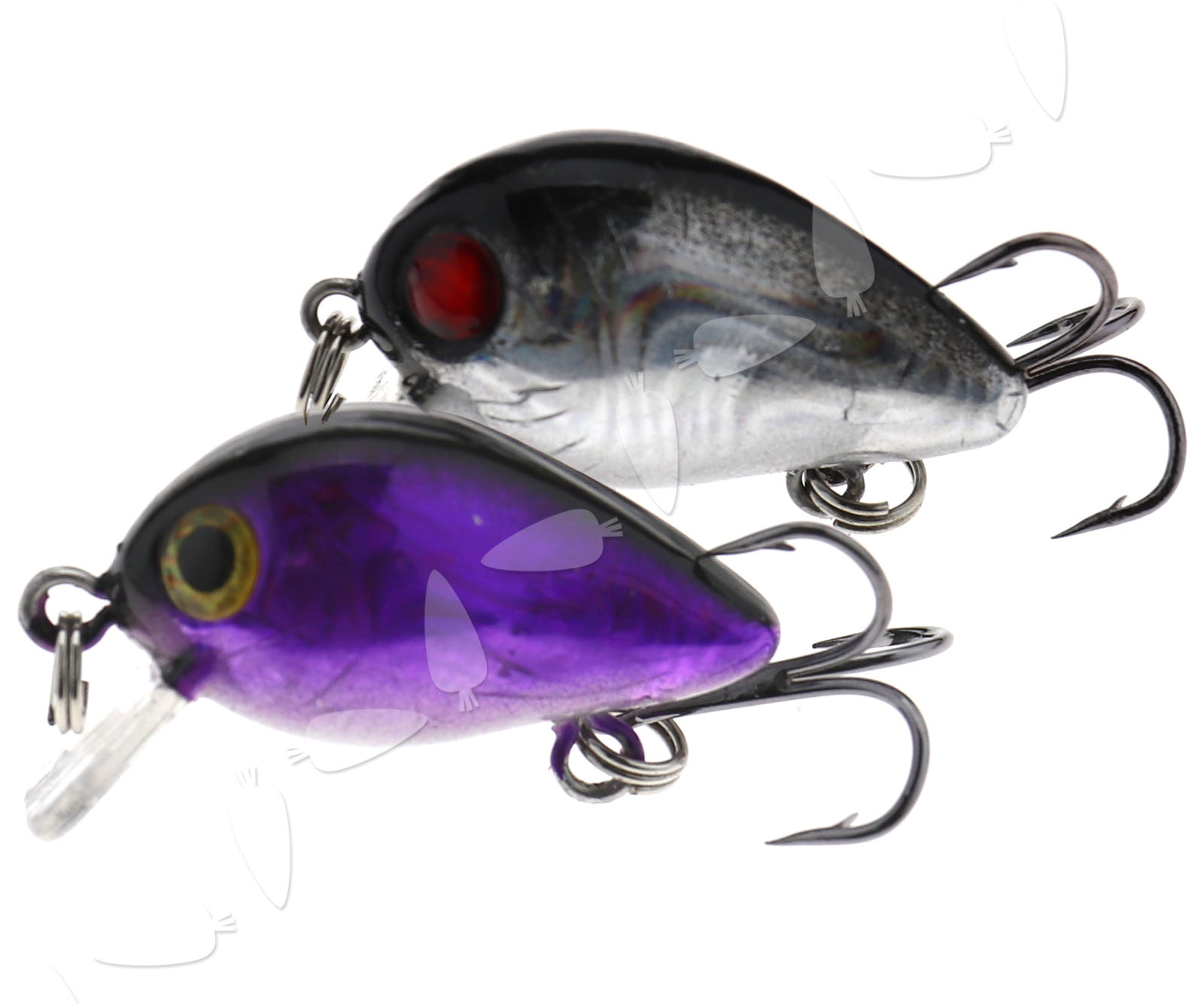 3D Plugs 10 Micro Jerk Crank Plugs Bait Fishing Lures Snap Bean Perch