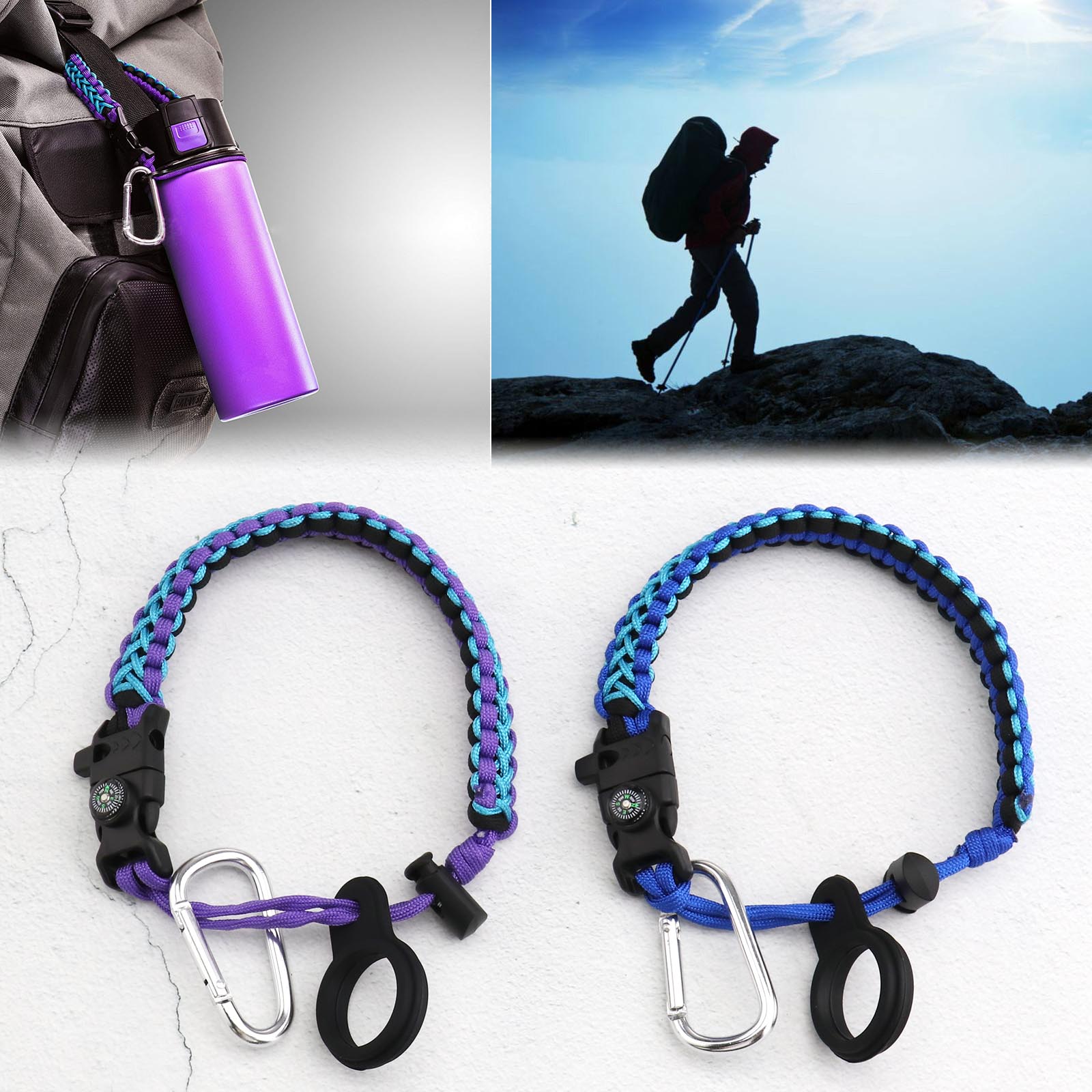 Outdoor Sale Water Bottle Strap Handle Ring Holder Braided Kettle Carrier eBay