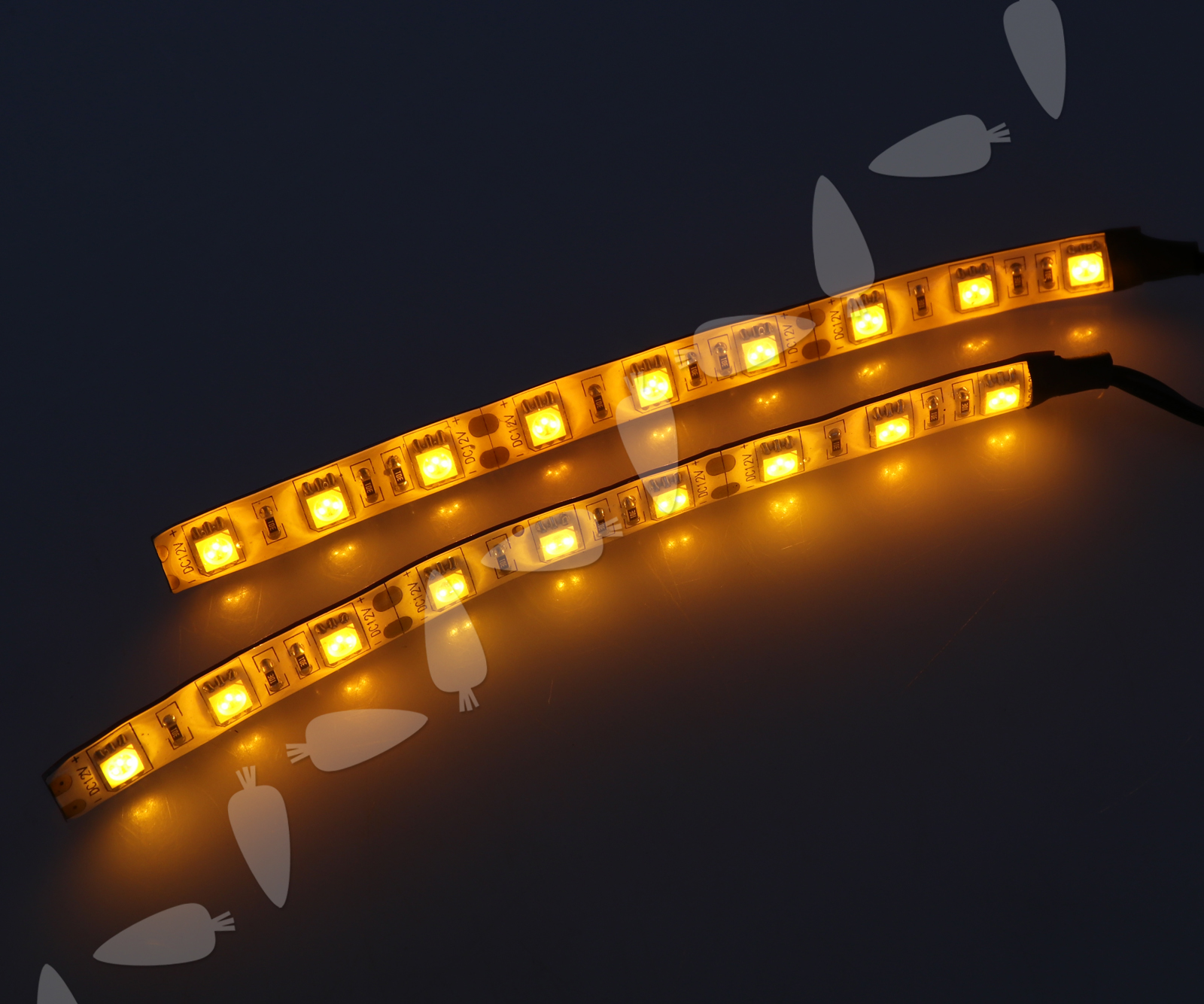 2x Universal Amber 9 LED Motorcycle Strip Turn Signal Indicator Blinker