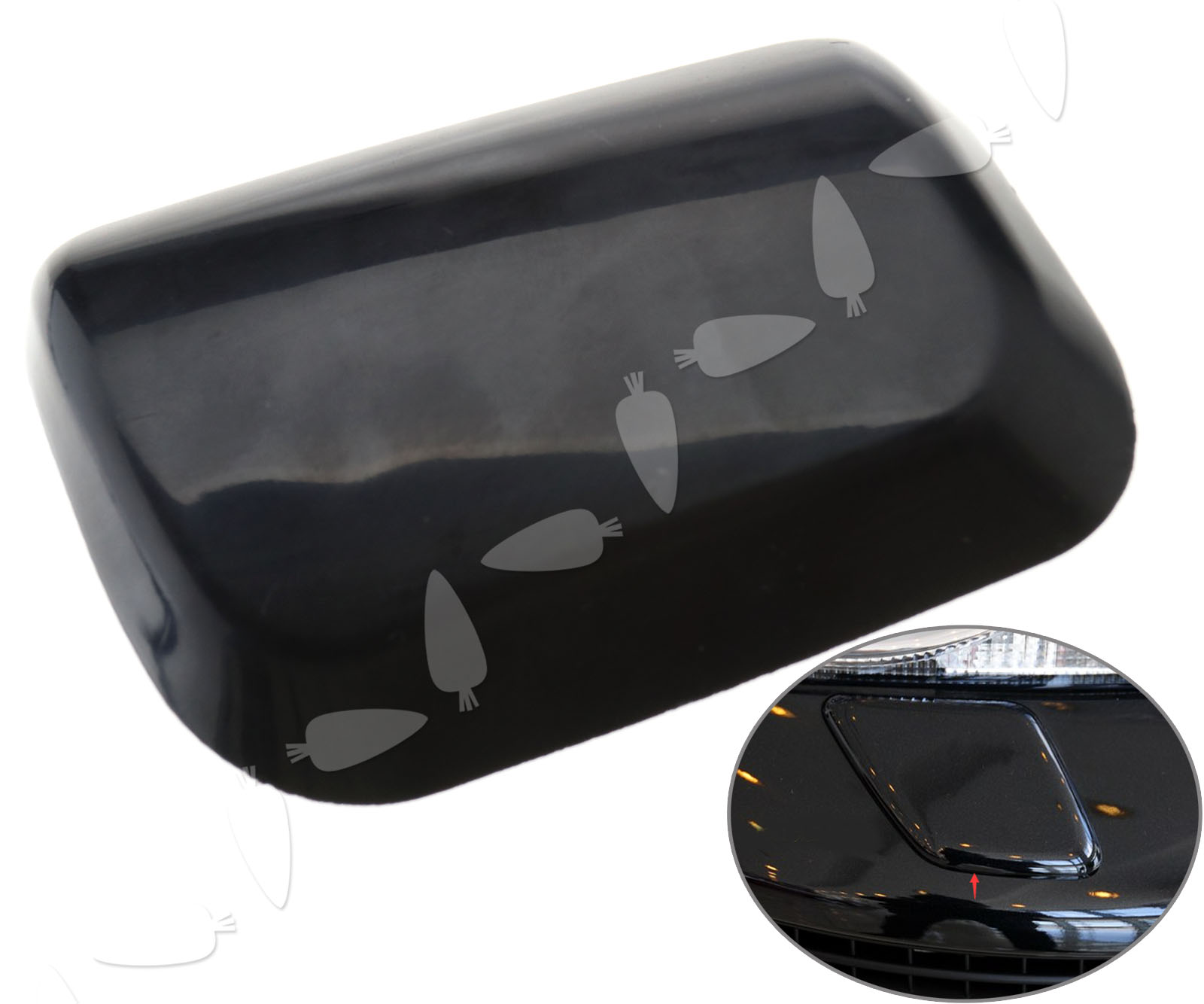 VOLVO FRONT BUMPER HEADLAMP HEADLIGHT WASHER JET COVER CAP For Volvo