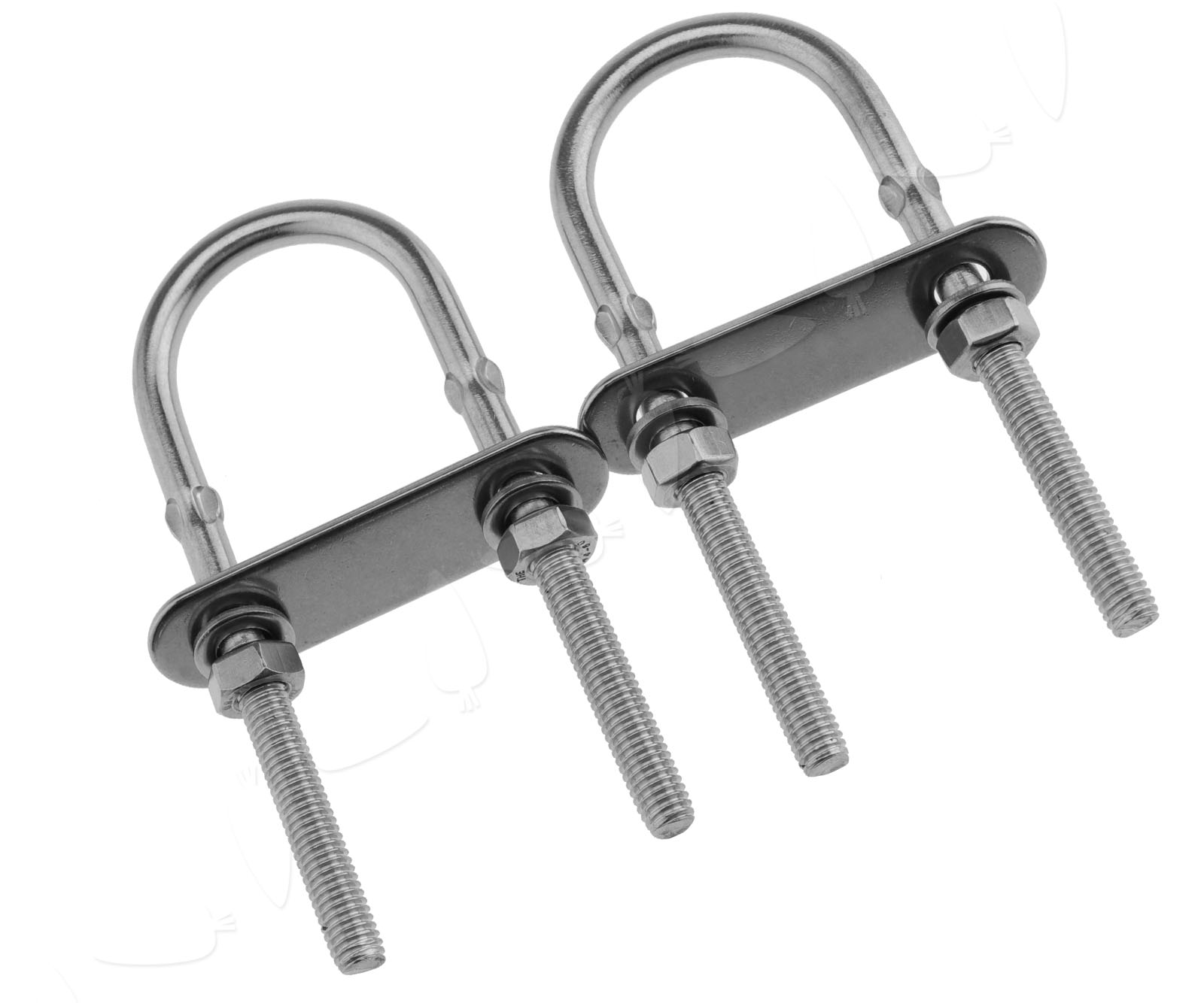 2Pcs 6mm 316 Stainless Steel Marine Grade U Bolts With Plate Nuts and