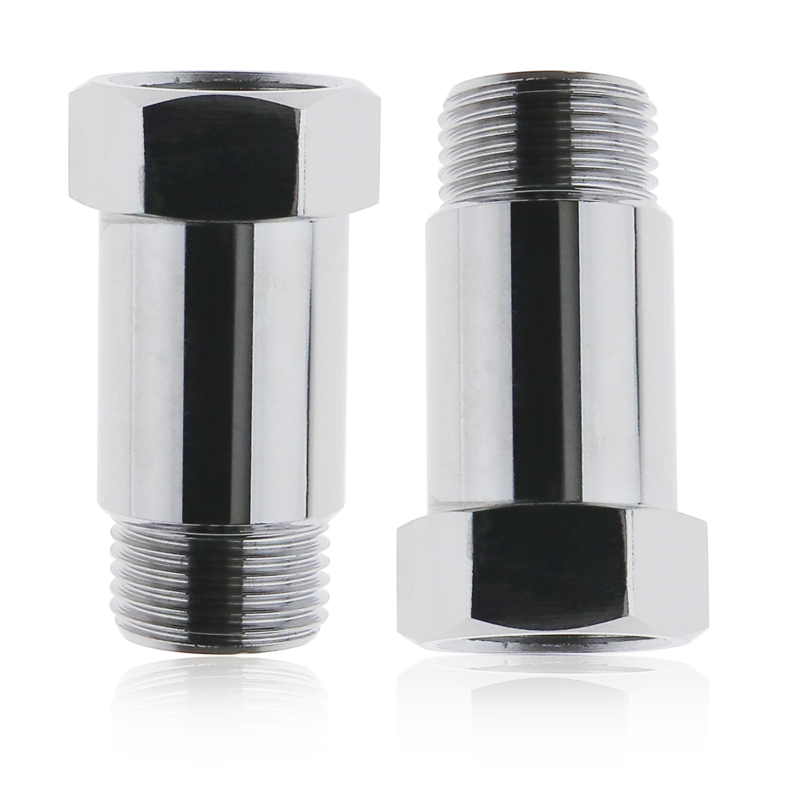 2PCS M18x1.5 O2 Oxygen Sensor Extender Bung Extension Adapter 45mm CEL