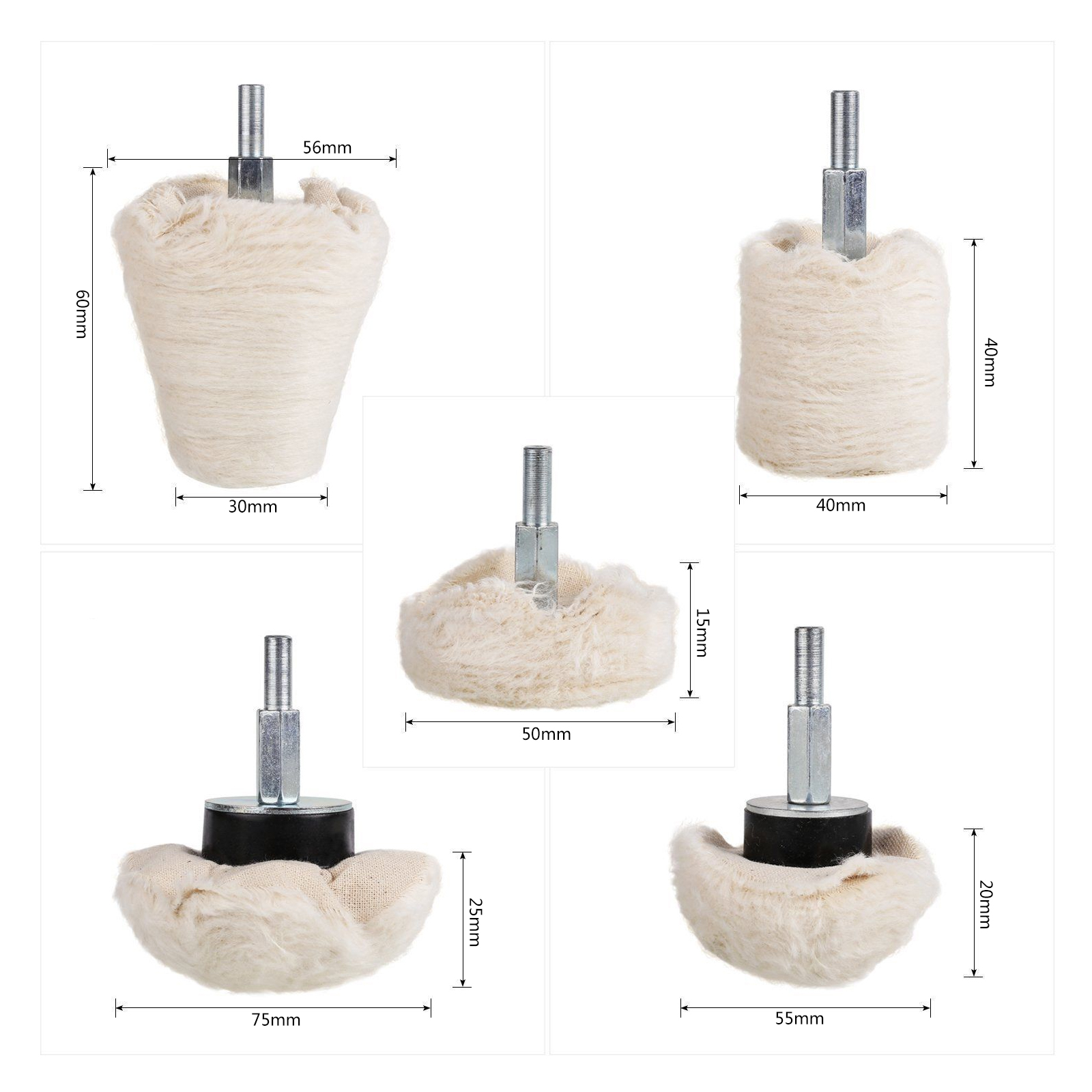 Spiral Stitched Cotton Buffing Cleaning Pads Polishing ...
