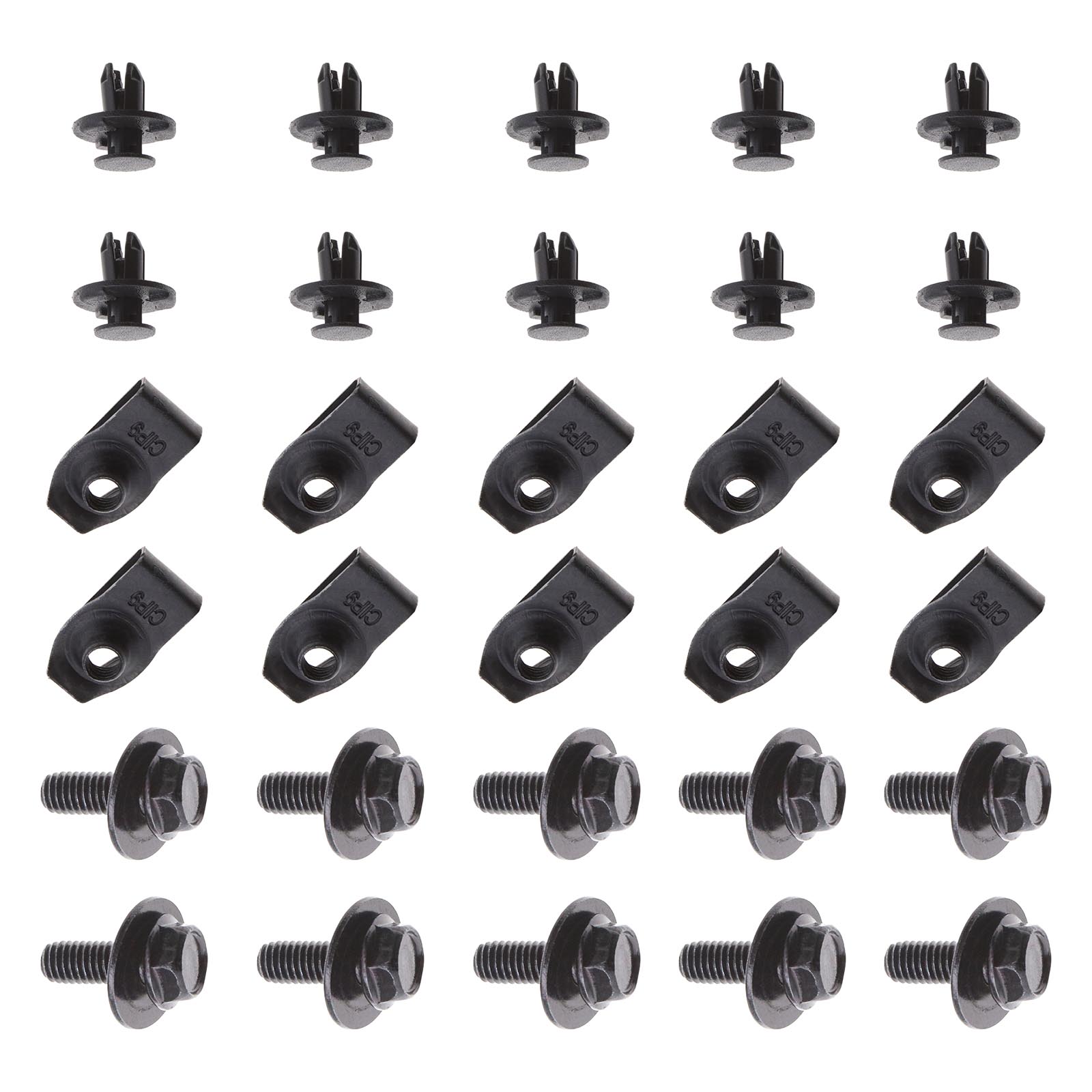 30Pcs Undertray Clip Retainer Kit For Nissan Qashqai Bolt Nut Clamp