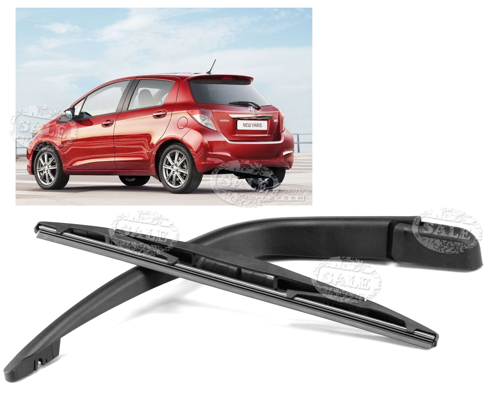 Watris Veiyi Heck Scheibenwischer Set - Für Audi A4 B8 2008-2013 Komplett Arm & Blatt