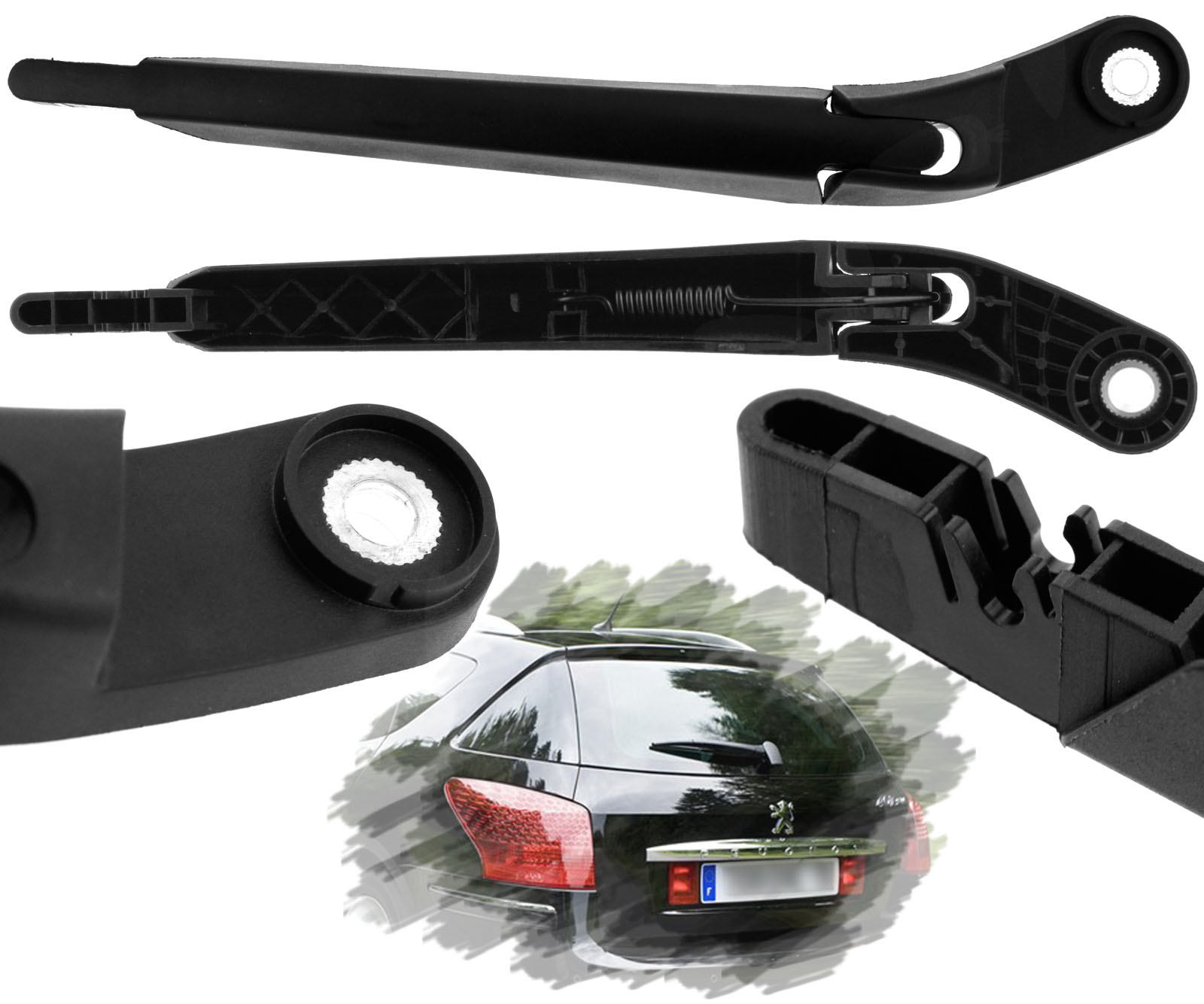 FOR Peugeot 407 SW ESTATE 2004 ONWARDS REAR WIPER ARM 11.25'+ BLADE KIT