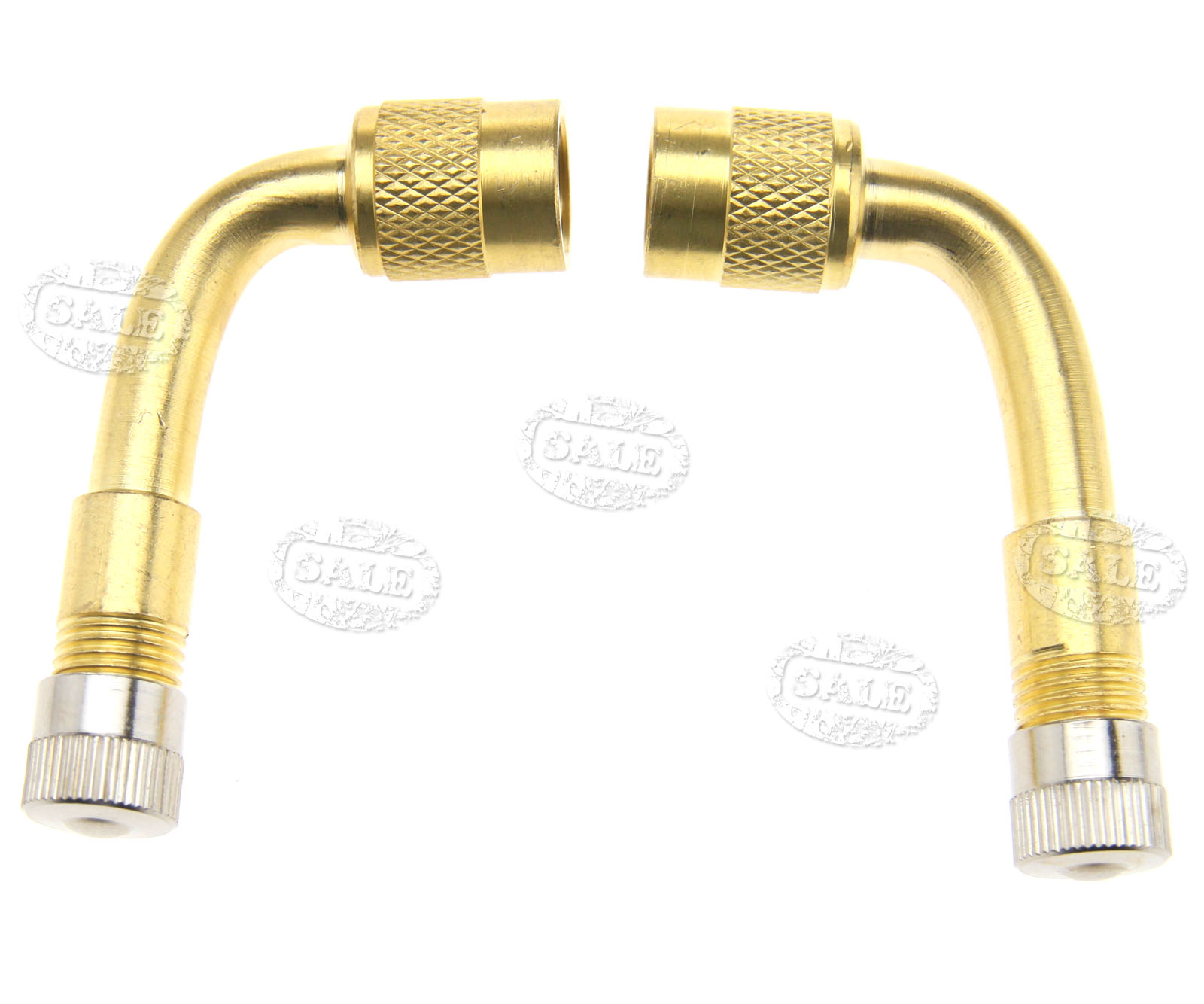 2pcs Car Motorcycle Tyre Tire Valve Extension Adaptor 90 Degree Copper Caravan for sale online