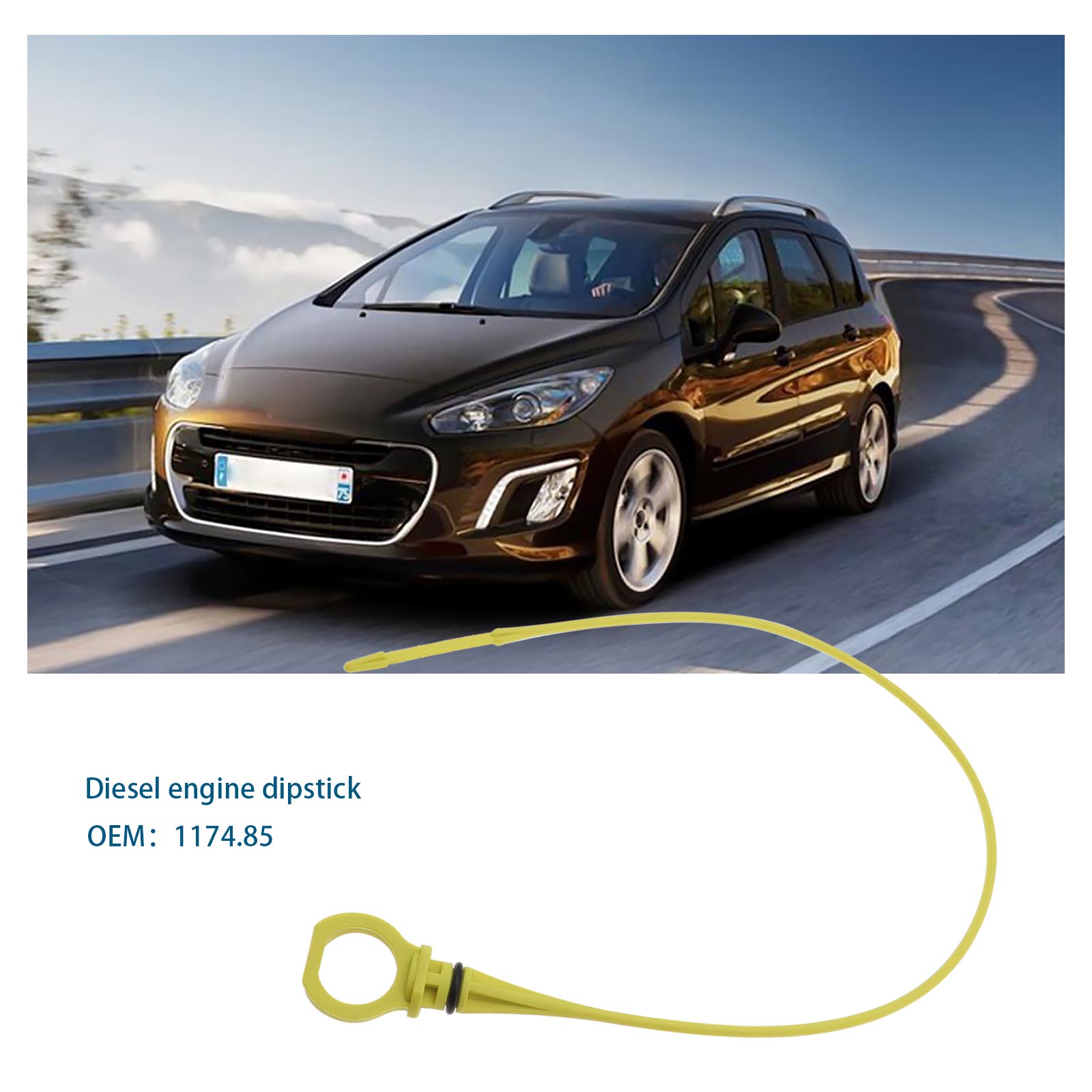 Engine Oil Dipstick for Peugeot 206 207 307 Citroen C2 C3 HDi Diesel