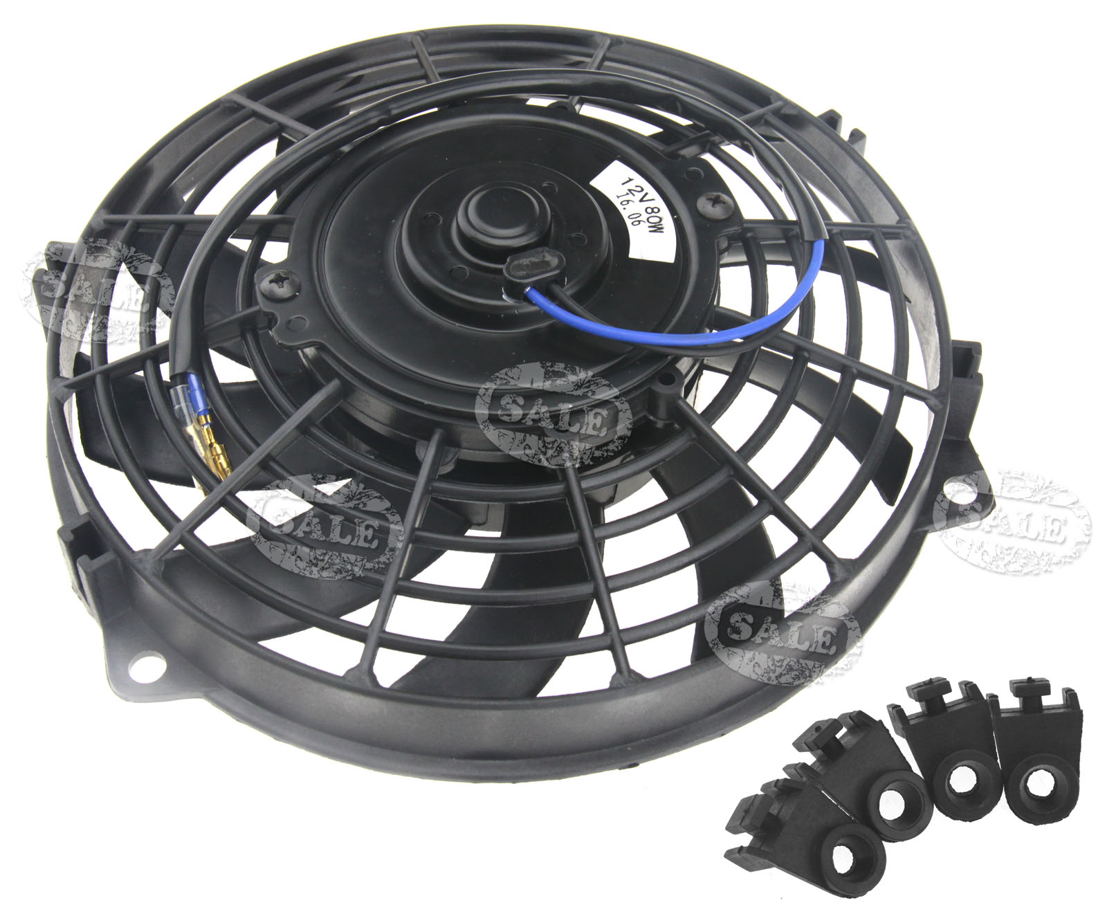 DC 12V RADIATOR Fan 9 Inch 80W Cooling Cooler Fan w/Mounting For