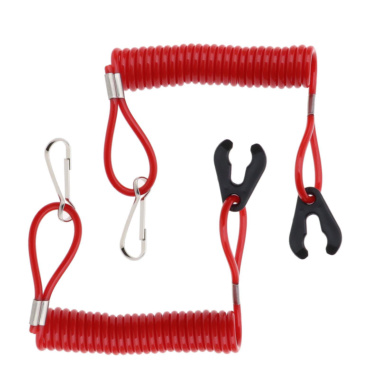 2pcs Outboard Motor Engine Lanyard Kill Stop Switch Safety Cord For