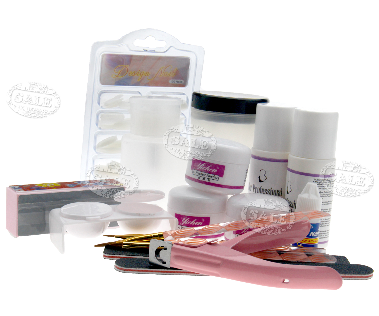 PRO Acrylic Nail Art Full Kit Set Powder Tips L85 | eBay