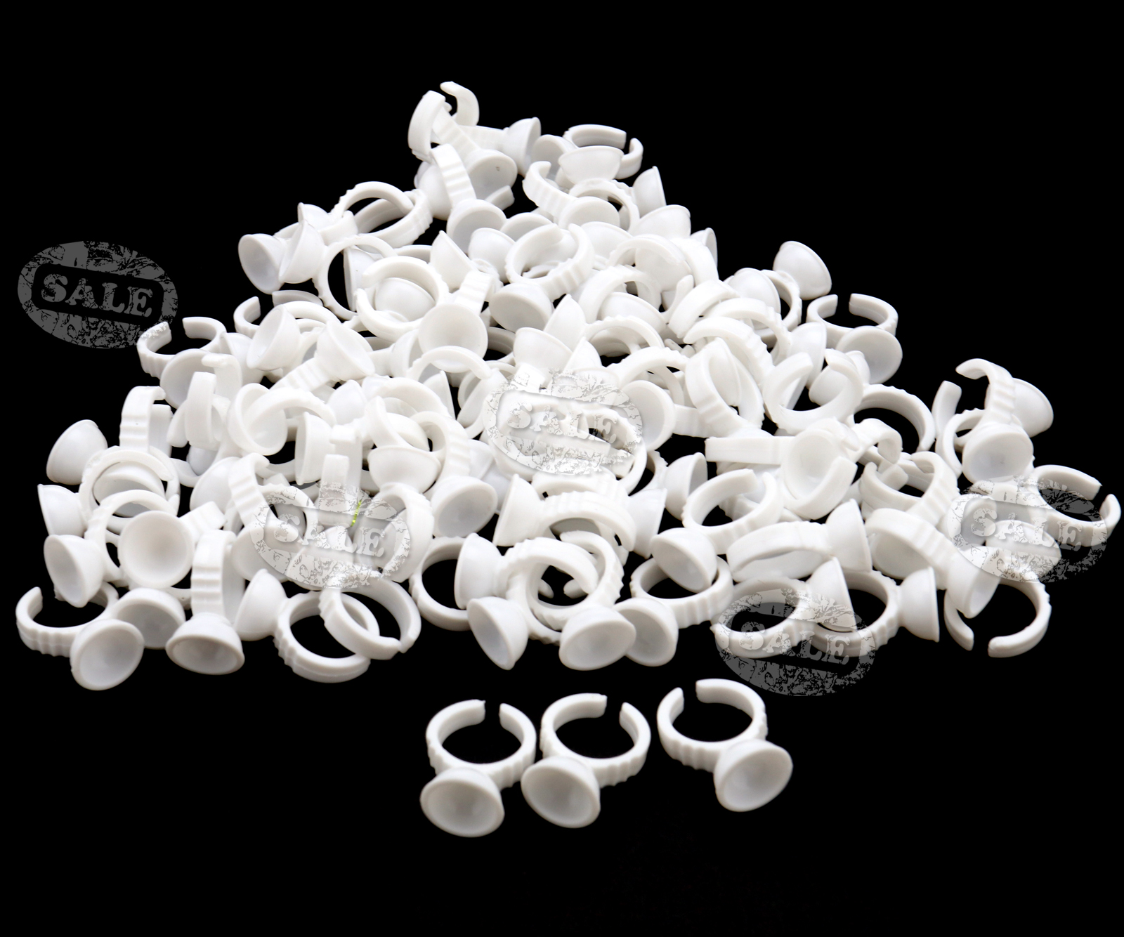 Microblading Ringbecher Set - 50 Stück Mit Deckel | Für Tattoo Pigmente