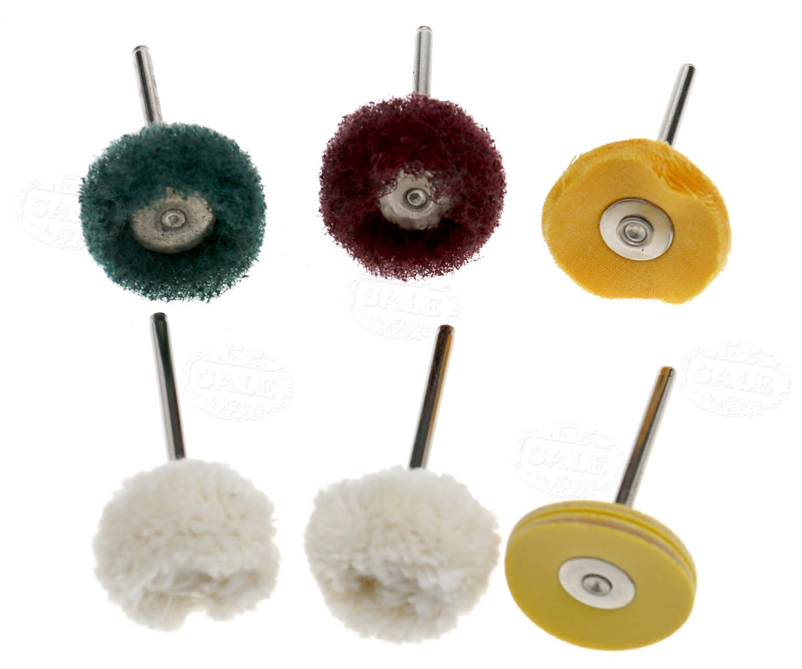 6Pcs Polisher Buffer Wheel Scouring Pad Polishing For Dremel Rotary