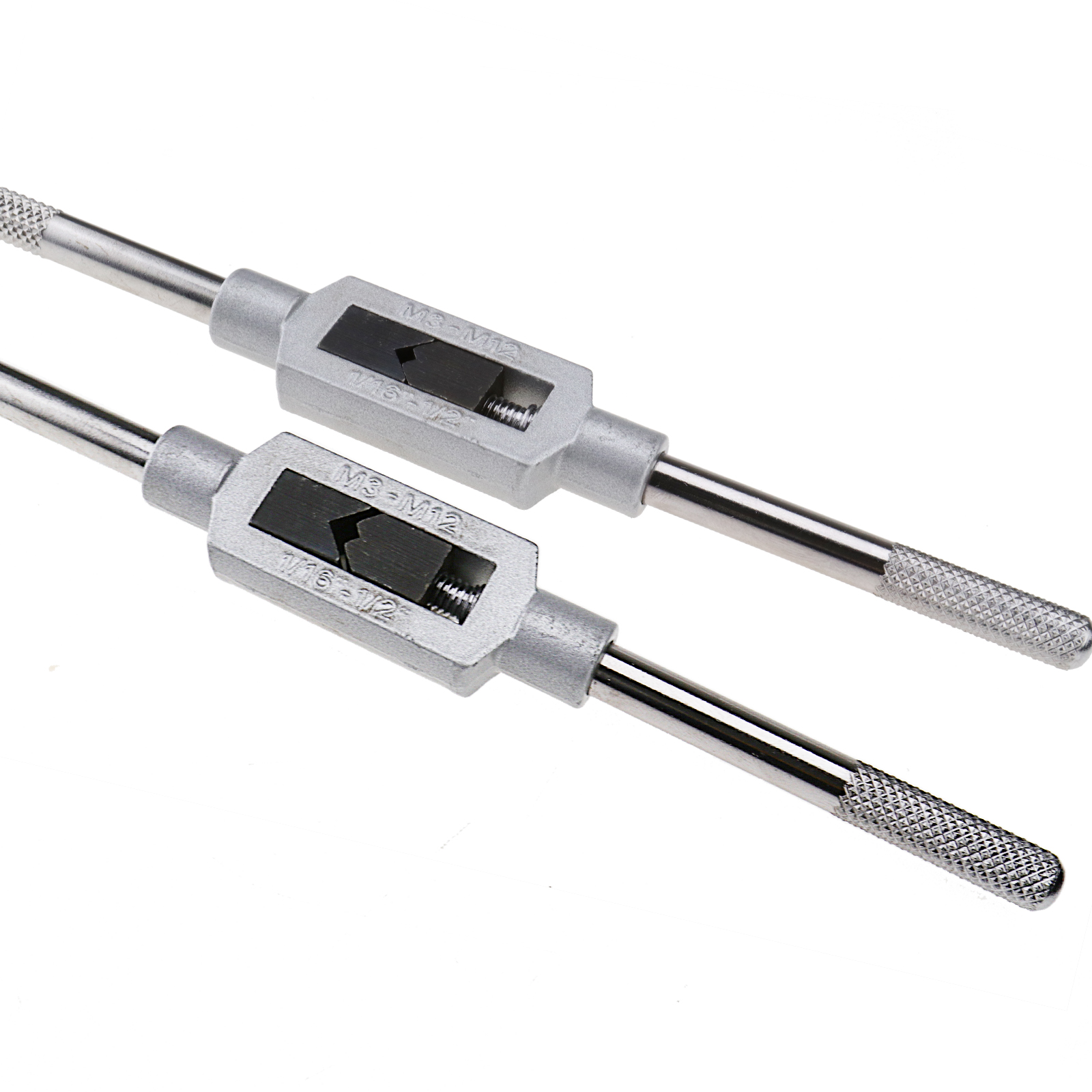 Silver Adjustable TAP REAMER HOLDER WRENCH Holder Threading Hand Tool 2