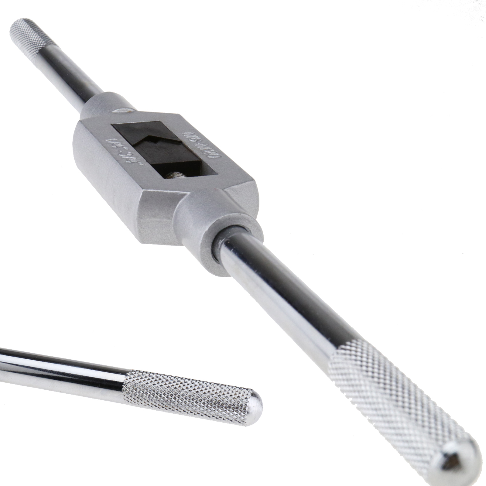 Silver Adjustable TAP REAMER HOLDER WRENCH Holder Threading Hand Tool 2