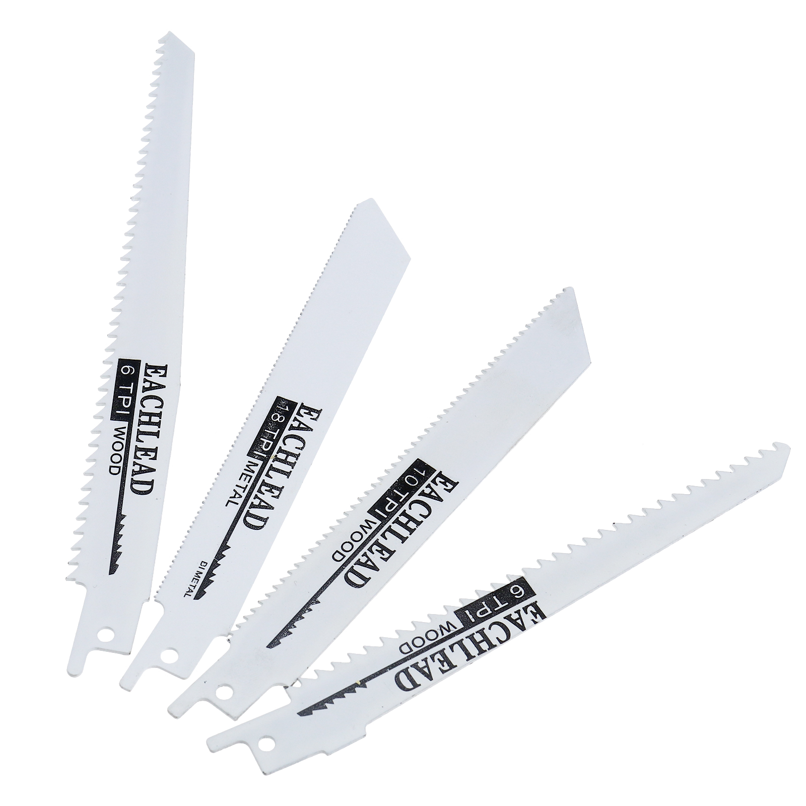 10Pcs 6"/8" Reciprocating Saw Blades Kit Wood Metal Materials Cutting