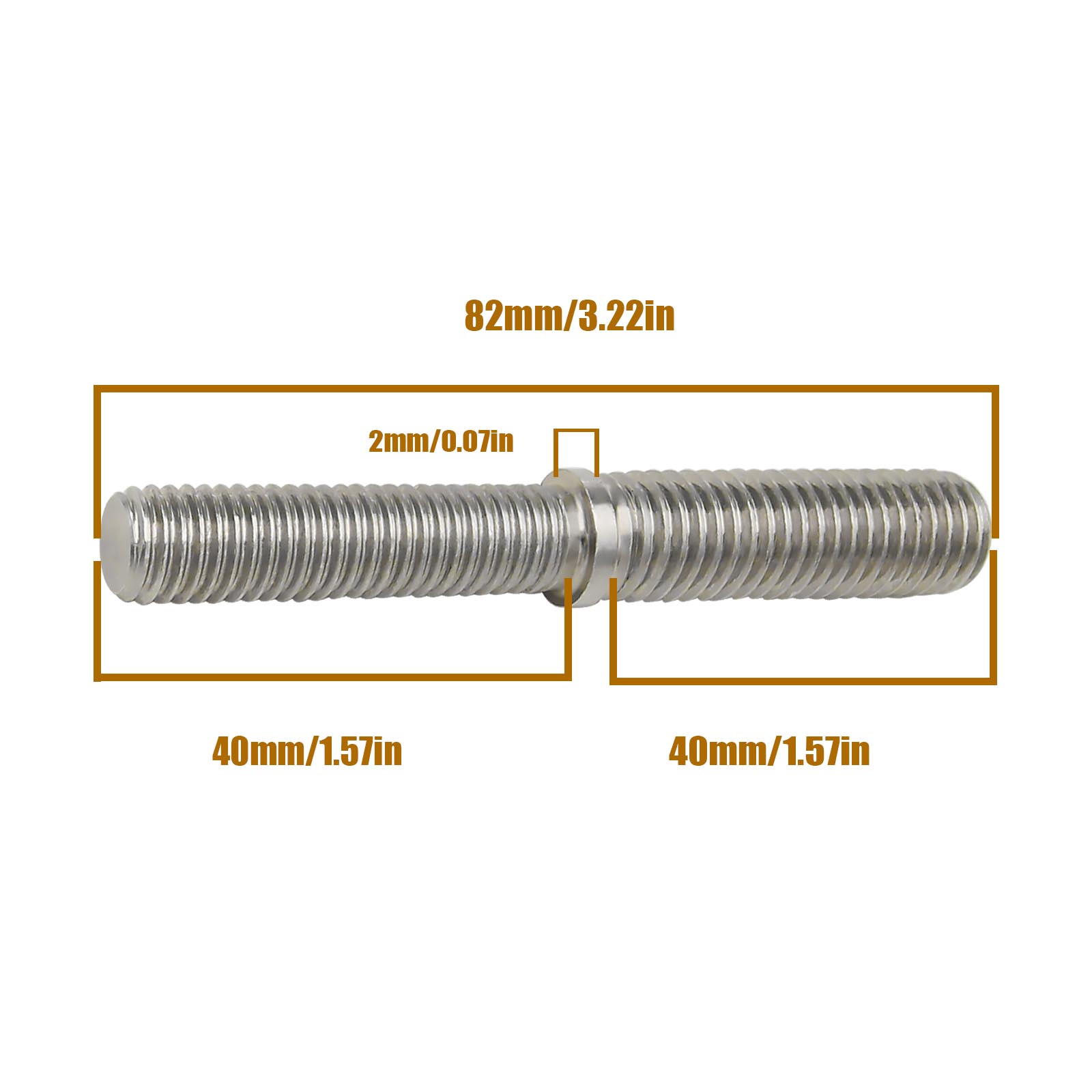 2x Stainless Steel Thread Reduction Adapter Bolts M6 to M8/M8 to M10