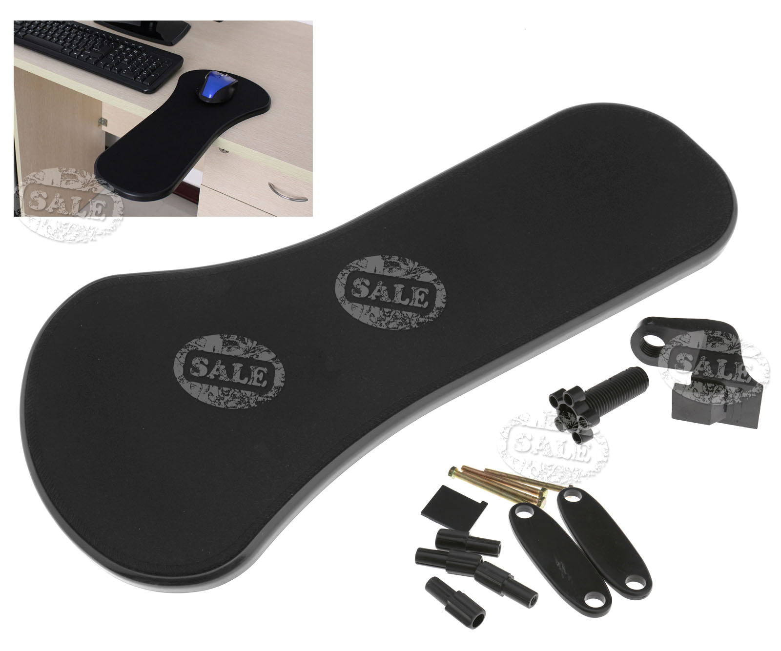 Mouse Mat Extender Pad For Desk Chair Arm Wrist Rest Armrest Mouse Arm Rest Support Wrist Pad Ergonomic For Chair Desk Attachment