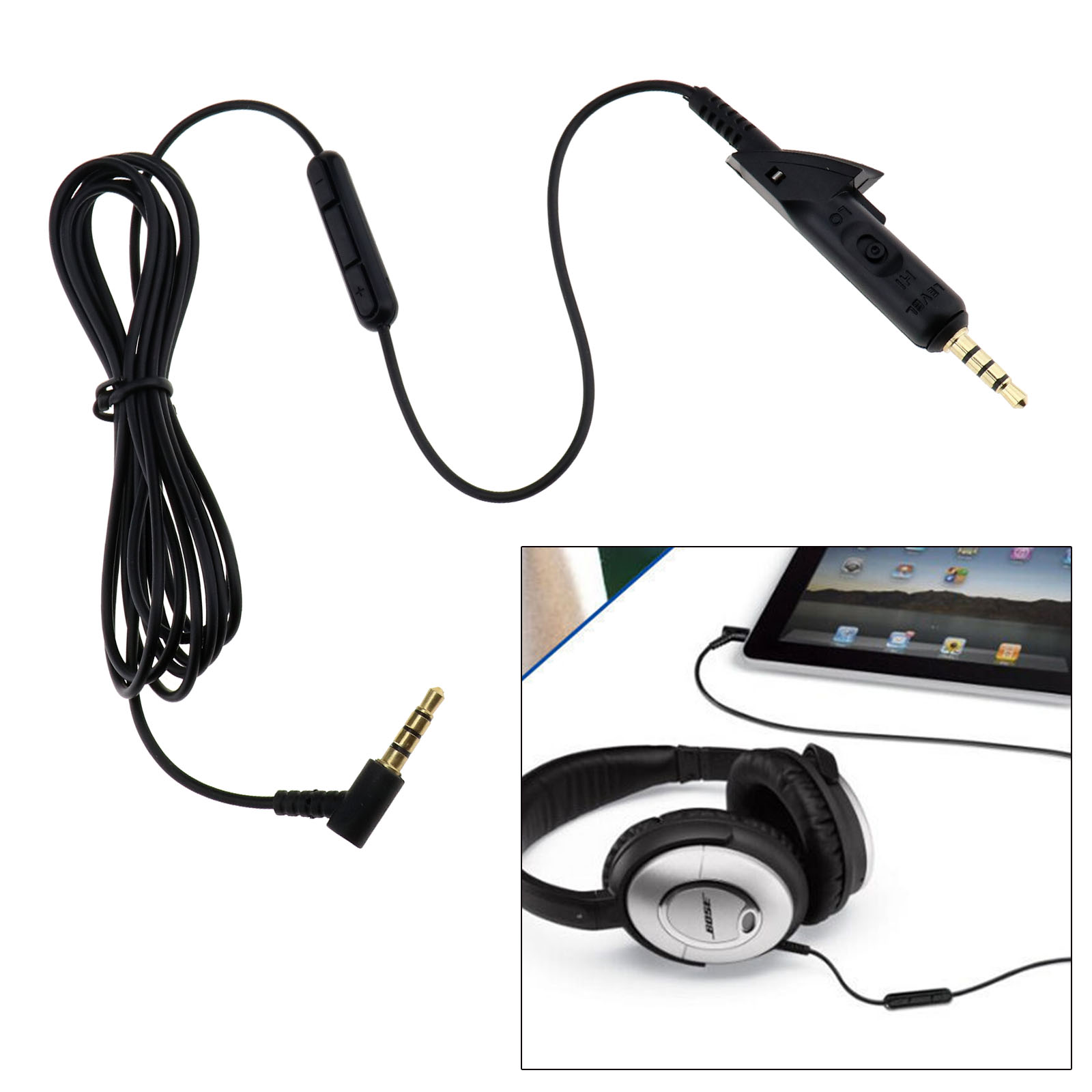 3.5mm Male Audio Cable for Headphones QC15 QC2 with Mic and Audio