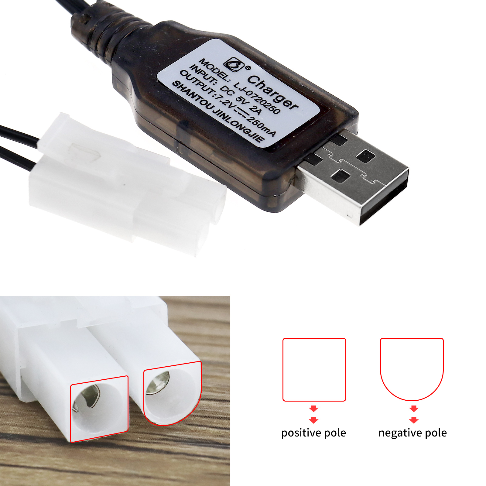 UK Mains Charger RC Car Boat Tank Tamiya Connector 7.2v NiCd NiMH Battery USB
