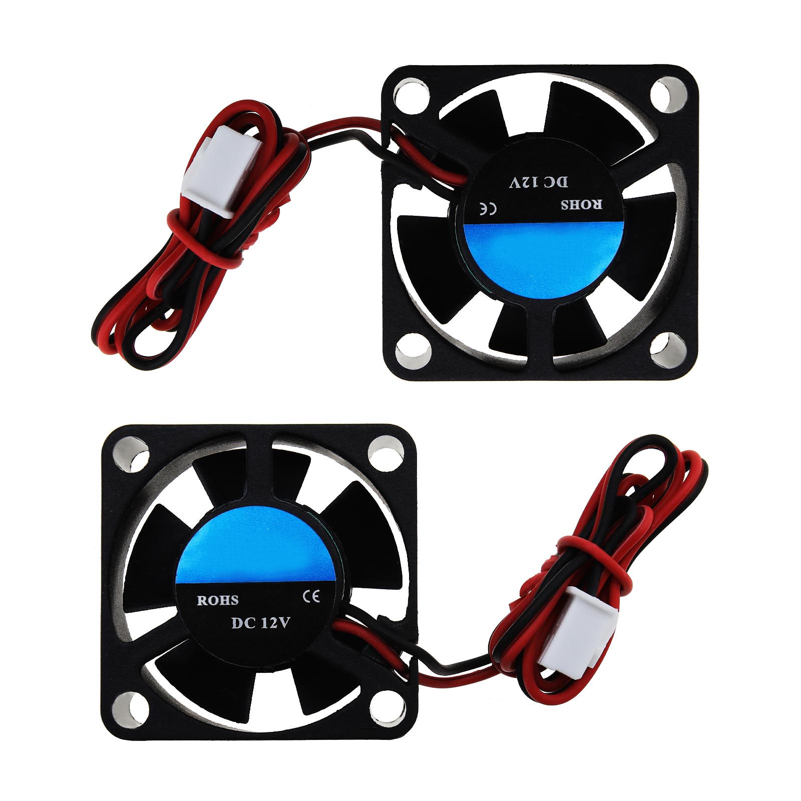 2X 30X30X10MM 3D Printer Blower Cooling Fan with 2 Pins Connector 12V