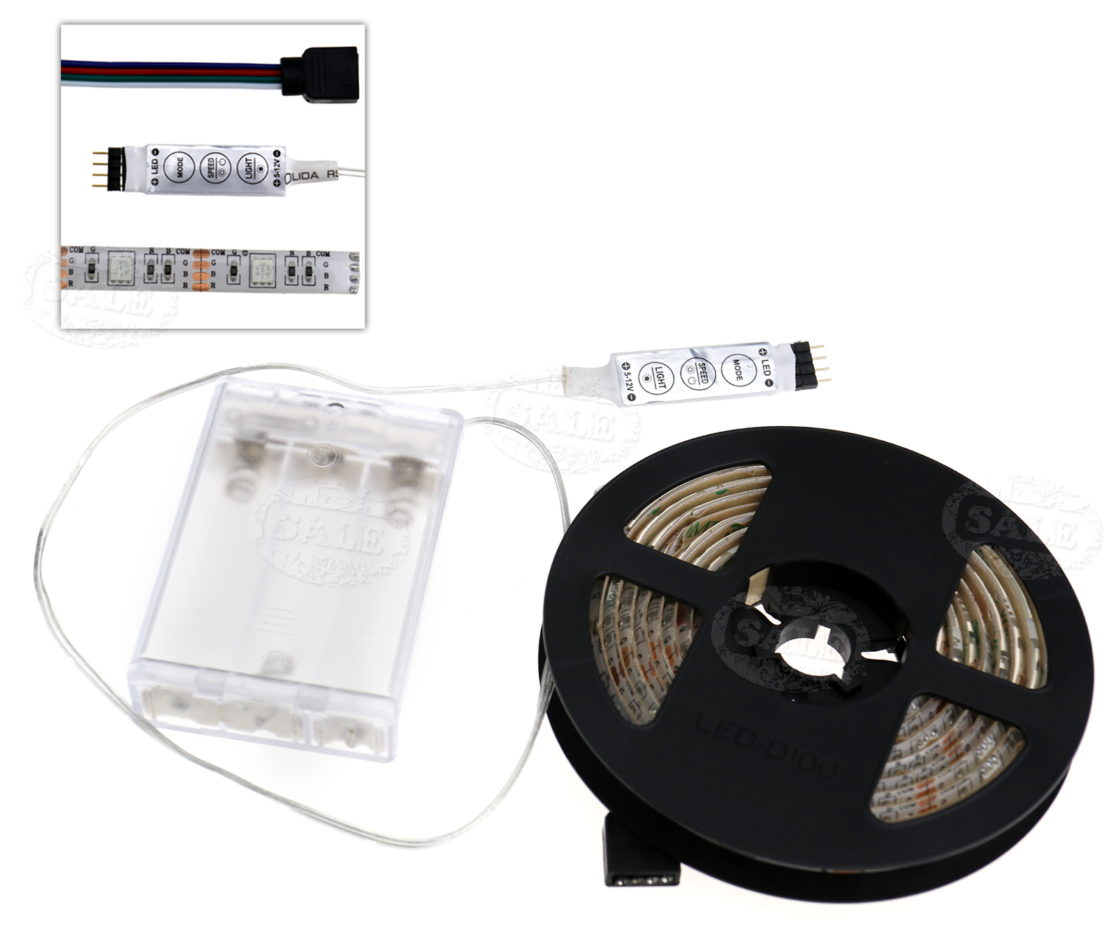 LED Stripe Lichterband Lichterkette Leucht Streifen Leiste Beleuchtung Batterie