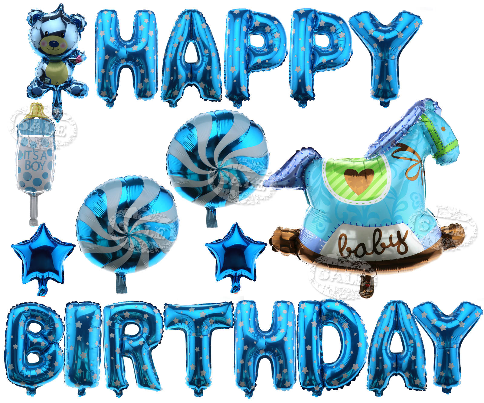 20 x happy birthday letters foil balloons for girl birthday party