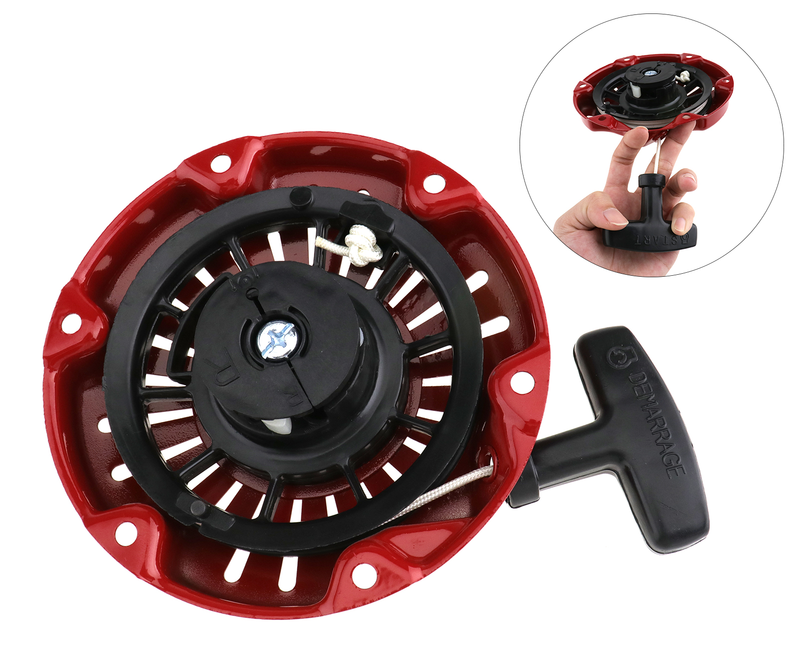 Red Recoil Pull Start Starter Assembly For For Honda GX100 Engine