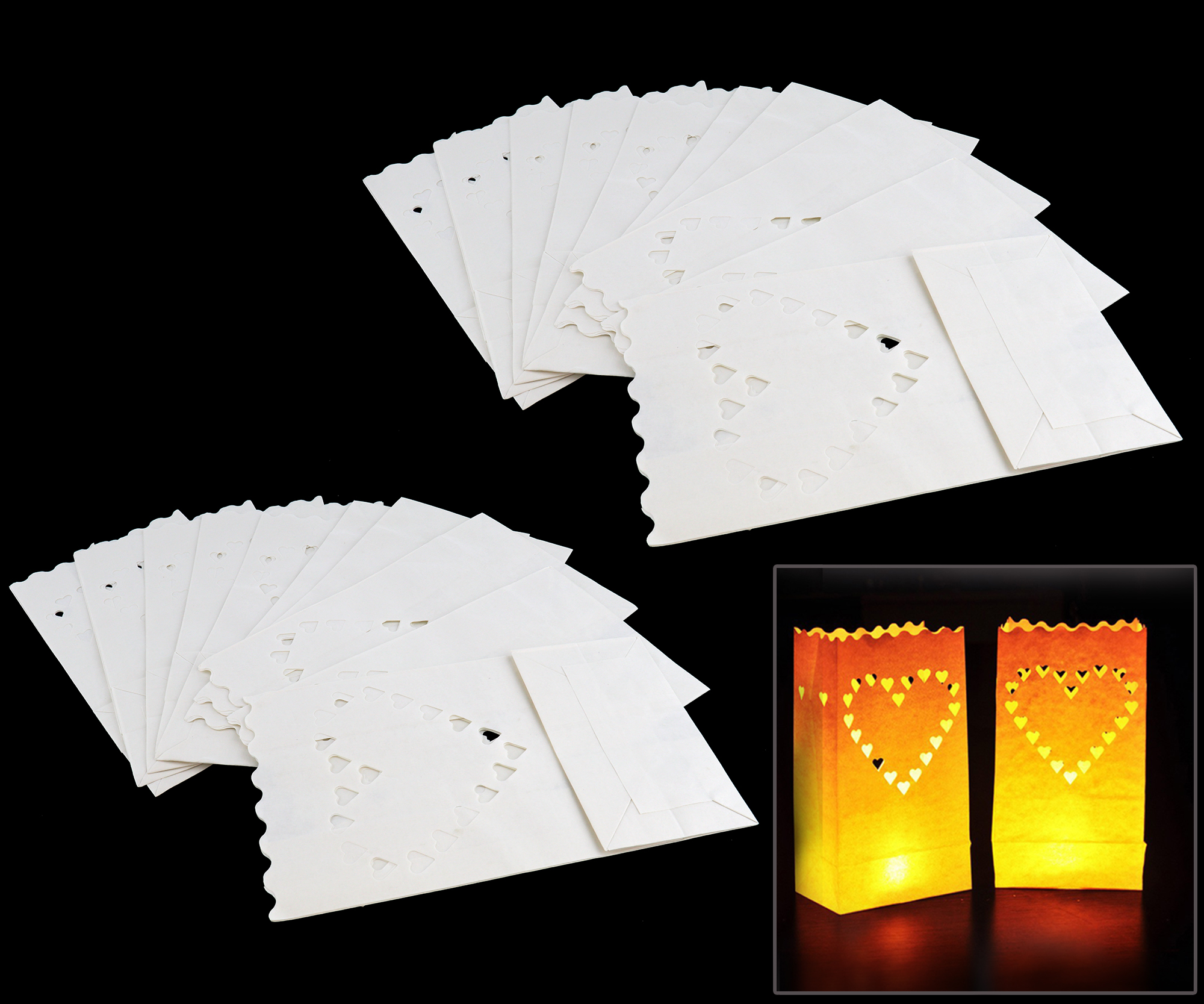 20 Piece Candle Tealight Bags Paper Light Luminary Lantern Wedding