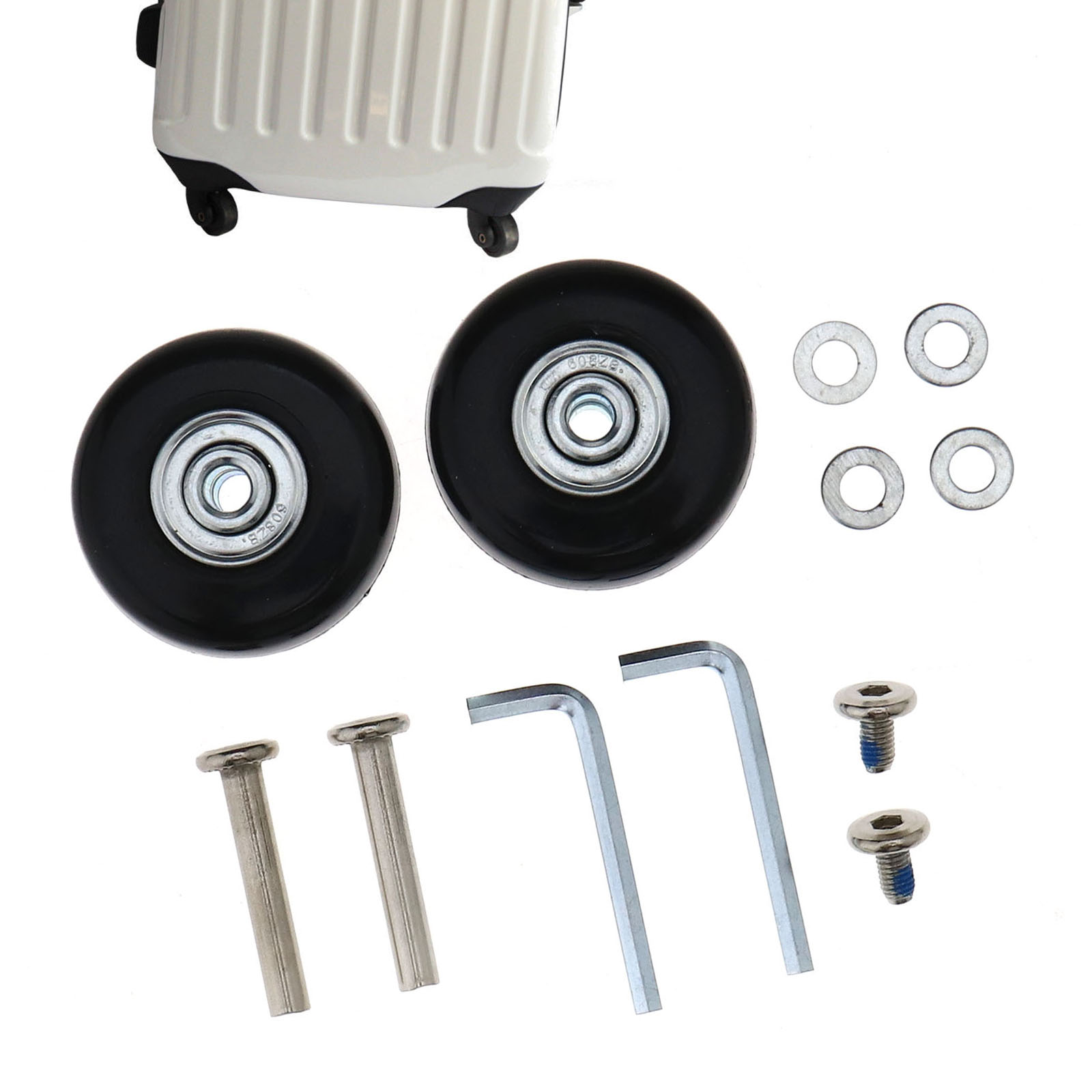 replacing luggage wheels with rivets