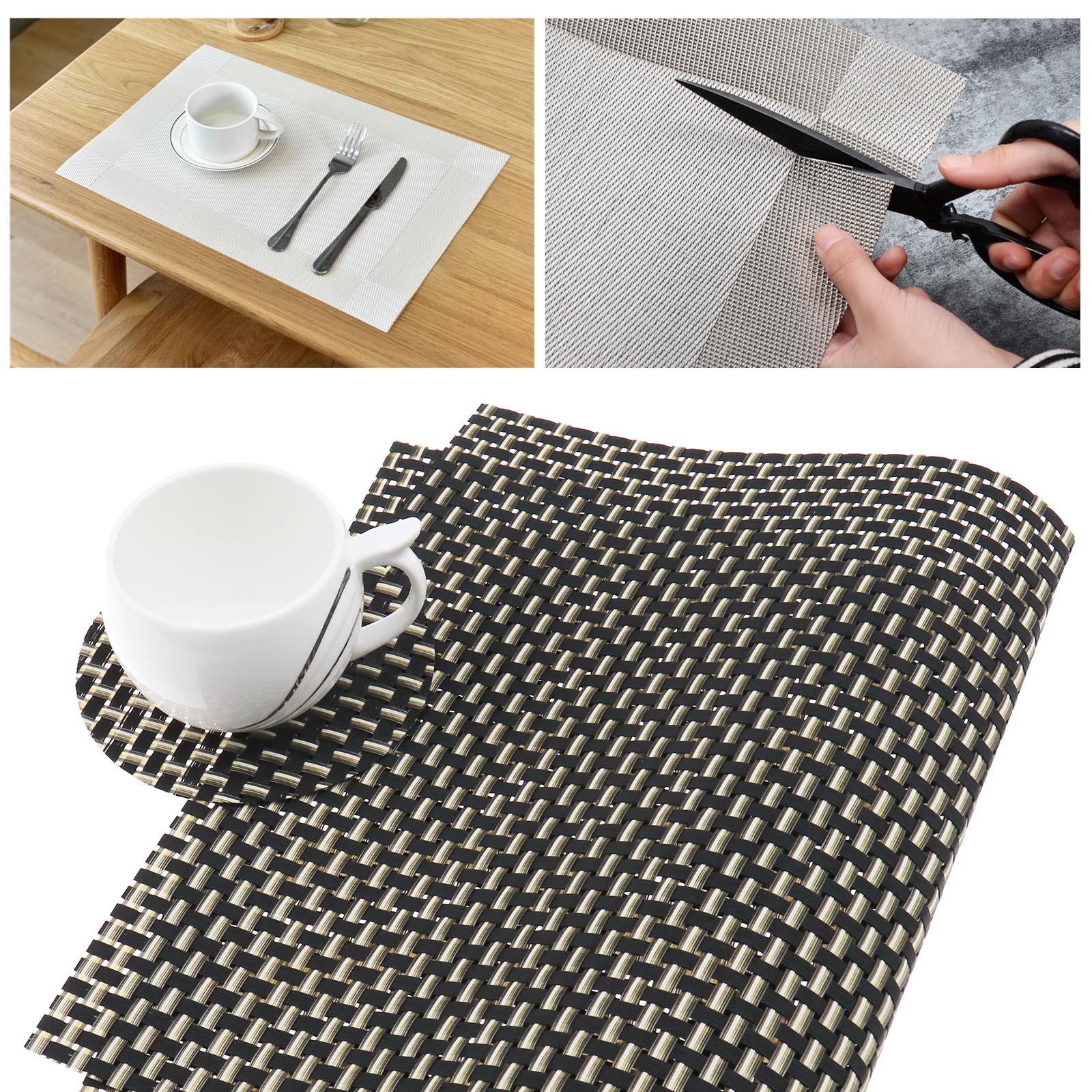 12pcs Table Mat Insulation Placemat HeatResistant Cup Mats Kitchen