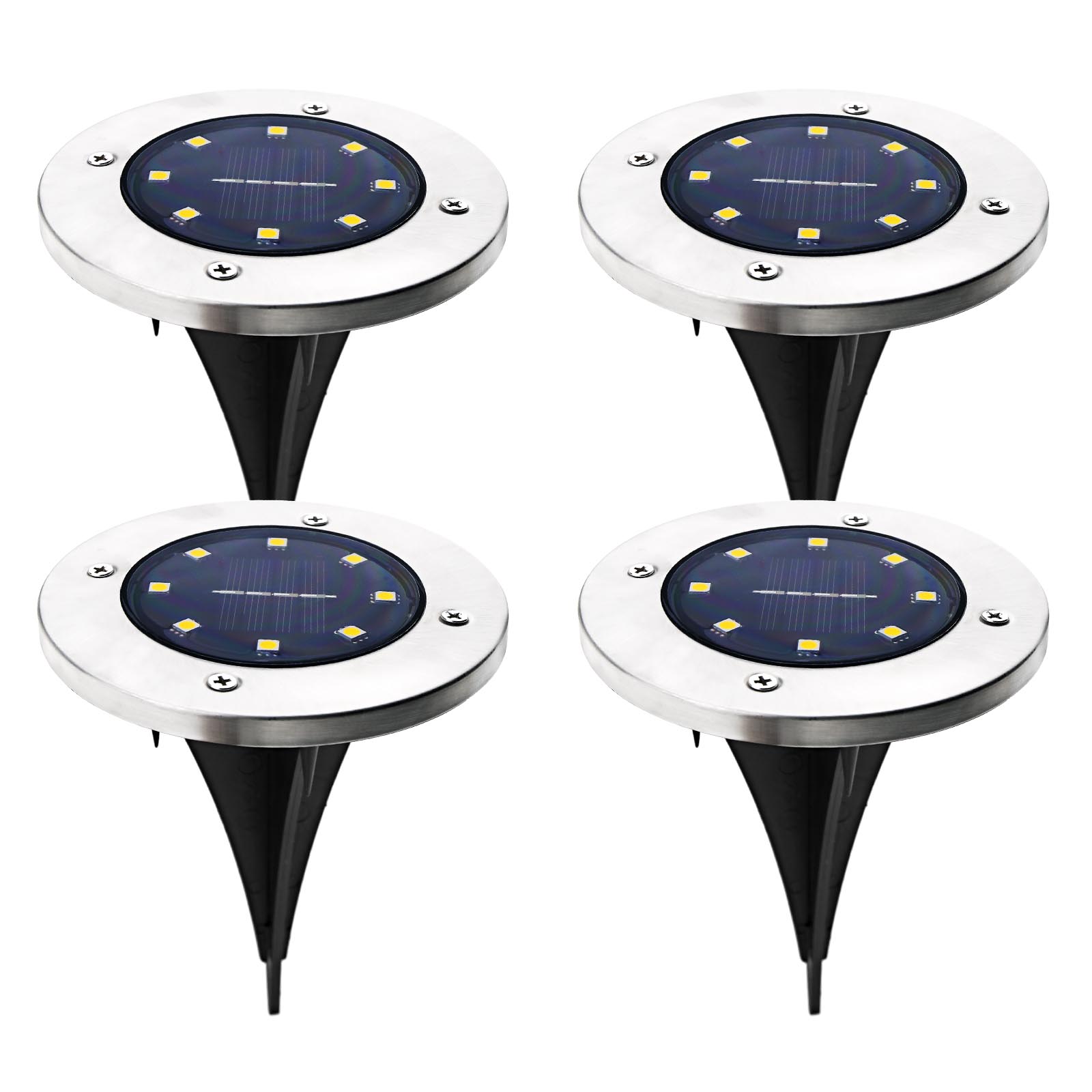 Solarlampen für Außen 4x Solarleuchten Solarlicht Solar Garten