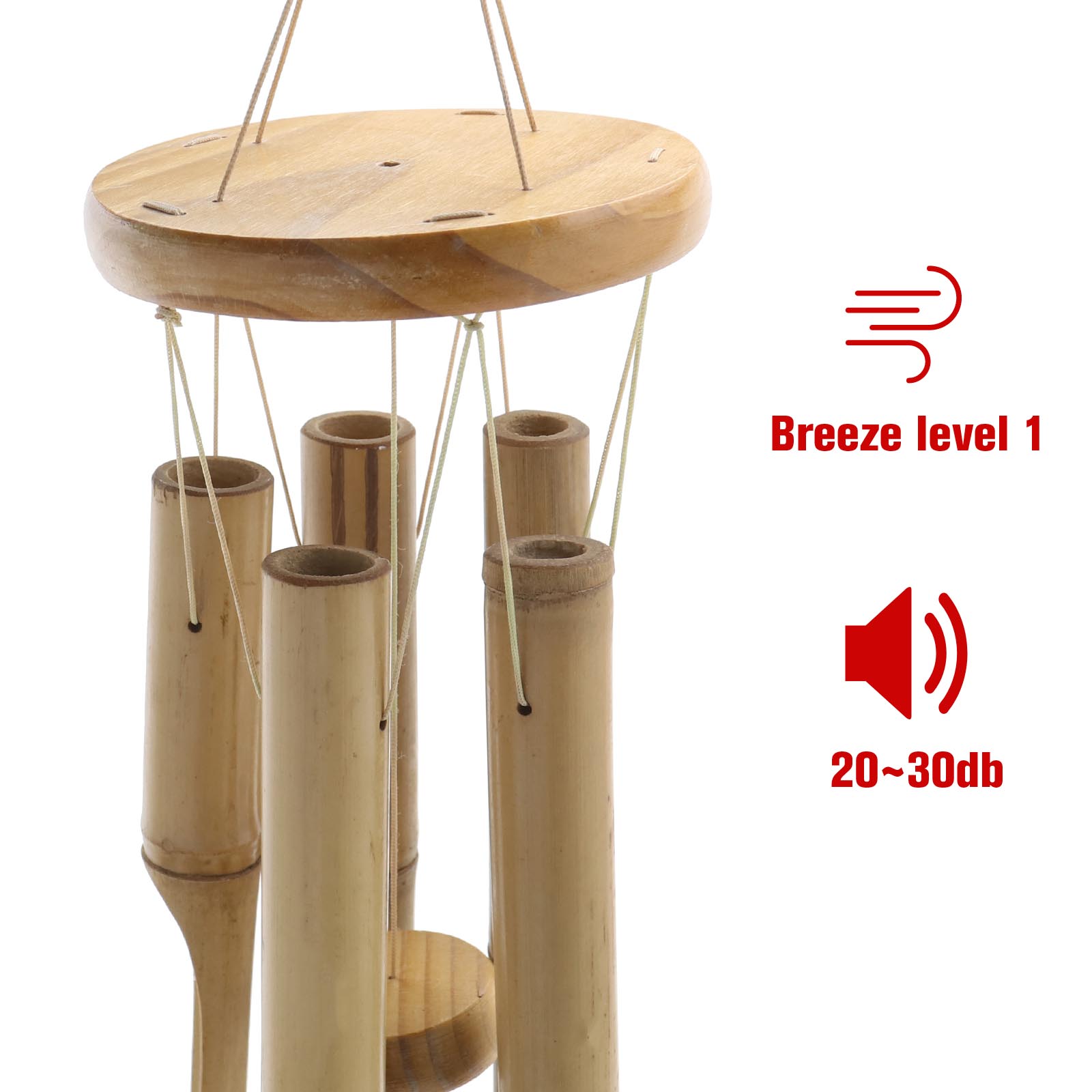 Bamboo Windchime Wood Wind Chimes Outdoor Natural Hanging Ceiling