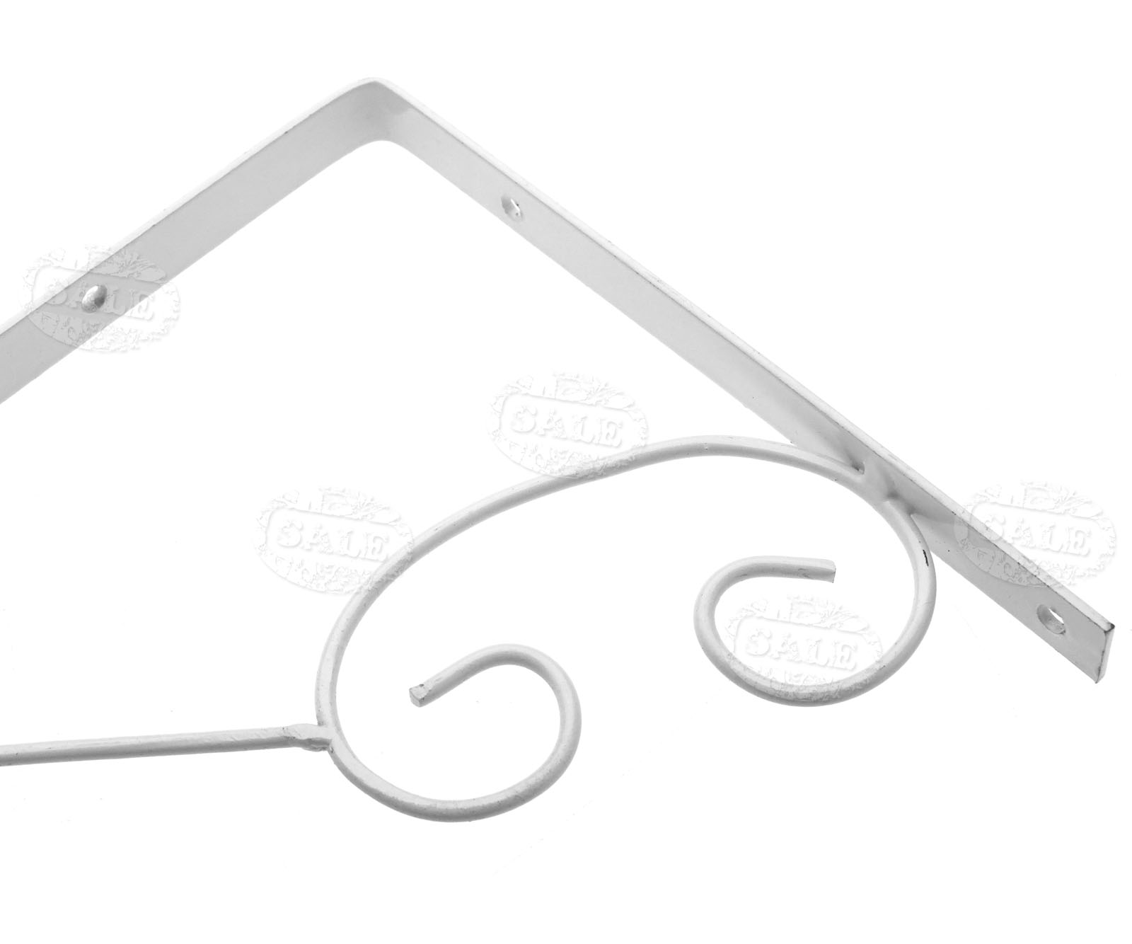 2pcs Simple Style Cast Iron Decorative Scroll Shelf Brackets Hooks