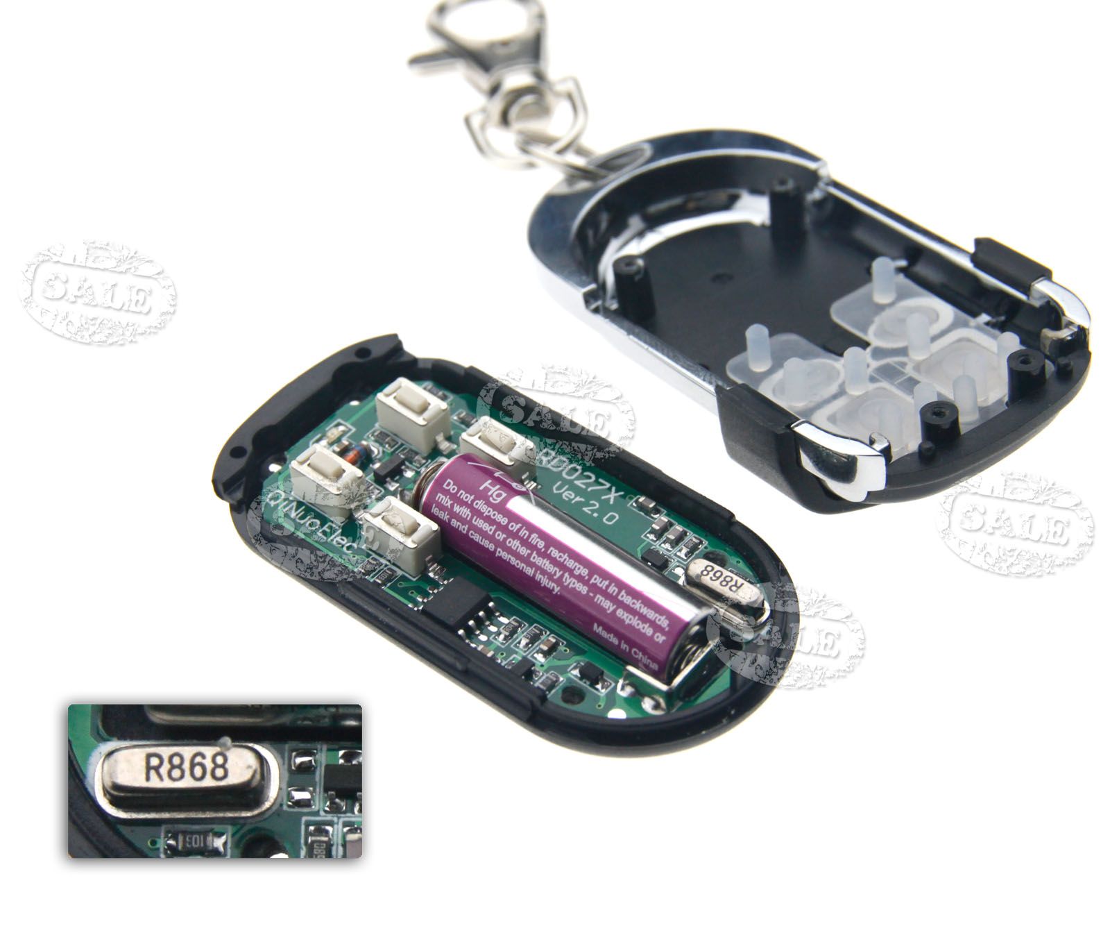 868.3MHZ Cloning Remote Control Key Fob Electric Gate Garage Door eBay