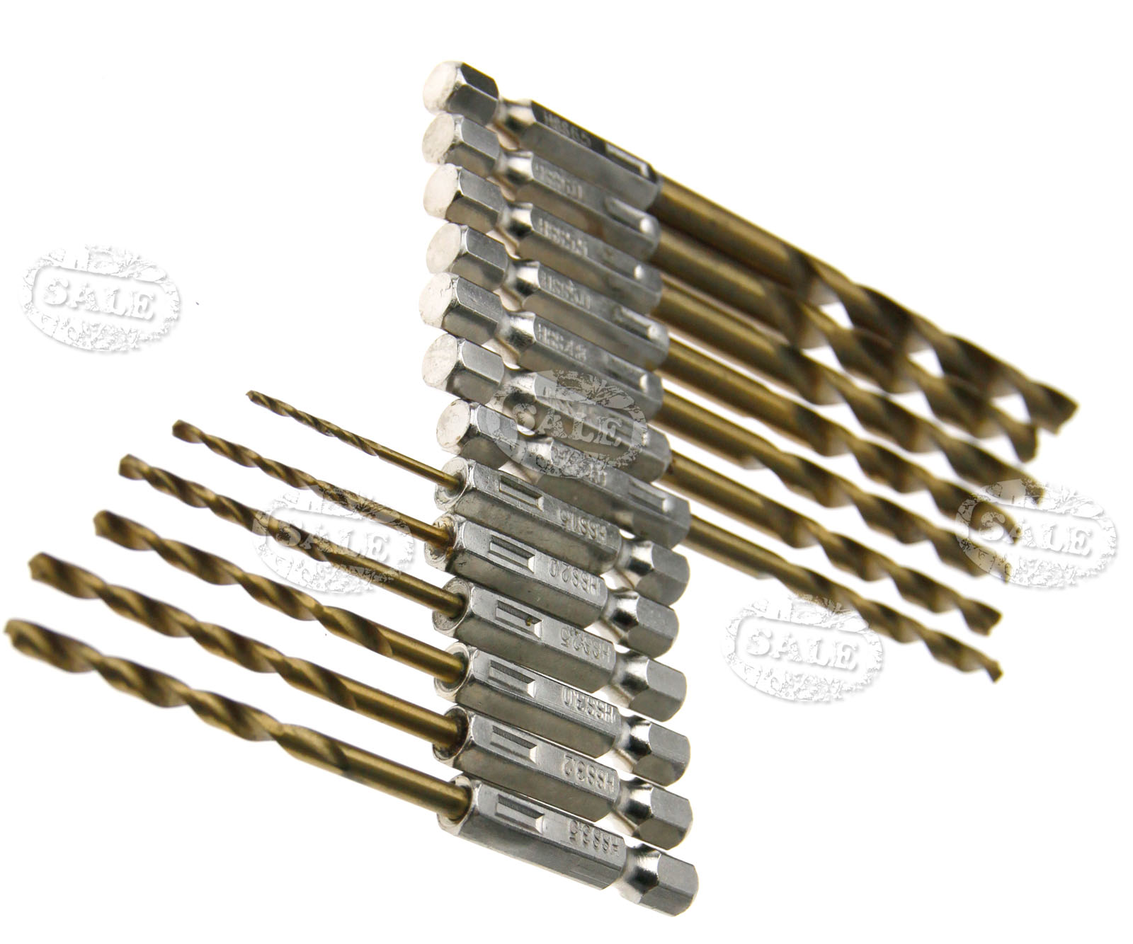 13pcs Sechskant Bitbohrer 1.5MM-6.5MM HSS Titanium beschichtet Set Werkzeug 13pcs Sechskant Bitbohrer 1.5MM-6.5MM HSS Titanium beschichtet Set Werkzeug