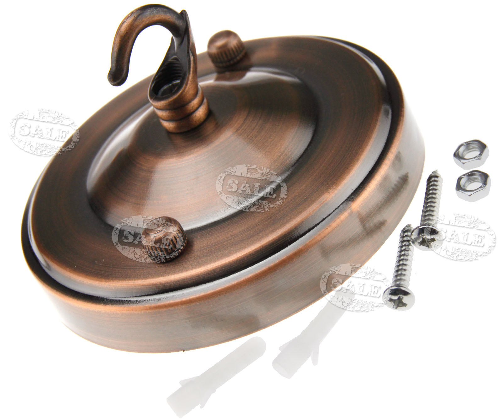 2stk Deckenhaken Platte Wandhaken Halterung für Deckenlampe Rot Messing