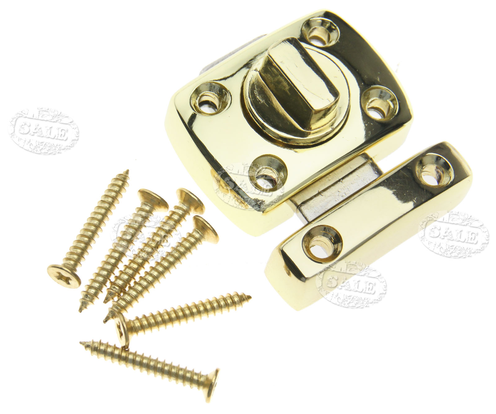 DOOR LOCK LATCH Gold/Chrome/Bronze Turn Bolt Latch Toilet Catch Living
