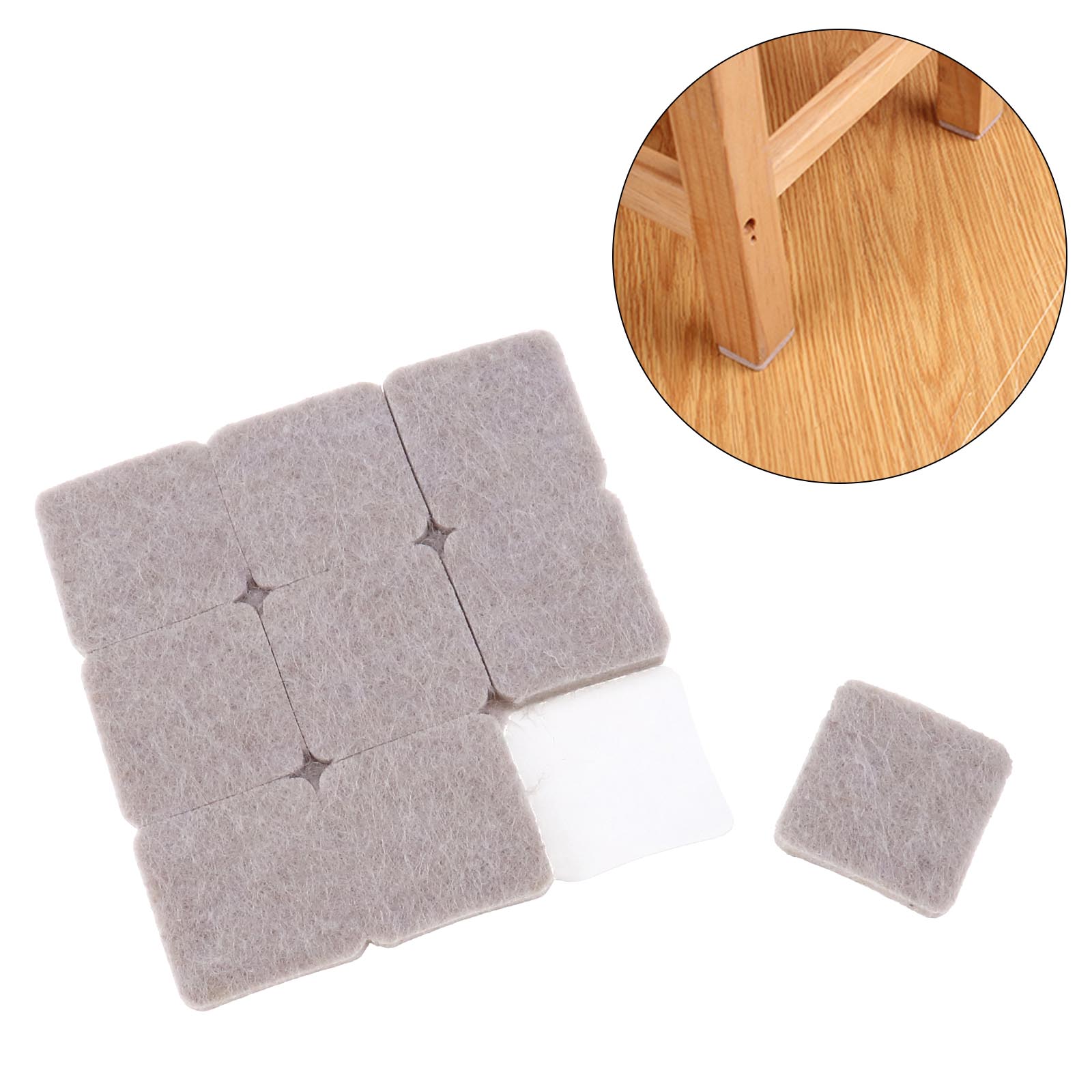 36 pieces SelfAdhesive Felt Round Pads beige 27*27 mm Furniture Chair